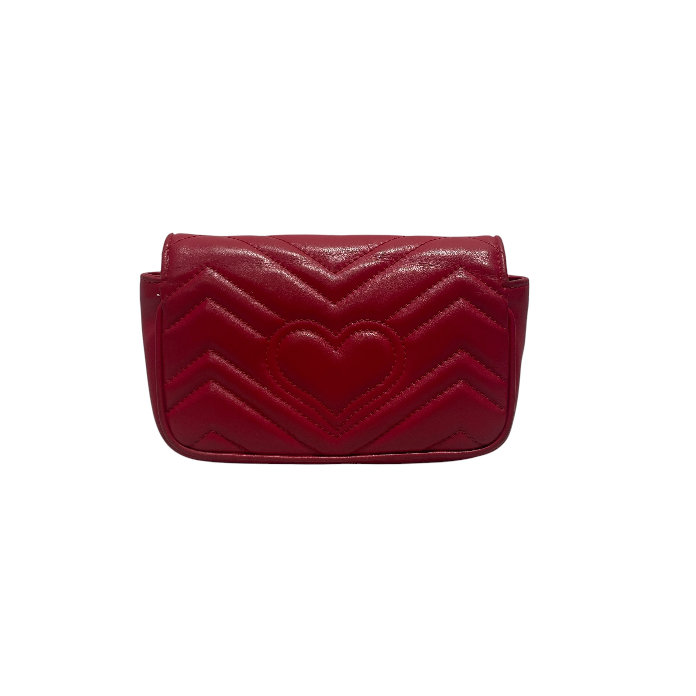 GUCCI/Cross Body Bag/Leather/RED/MARMONT view 2