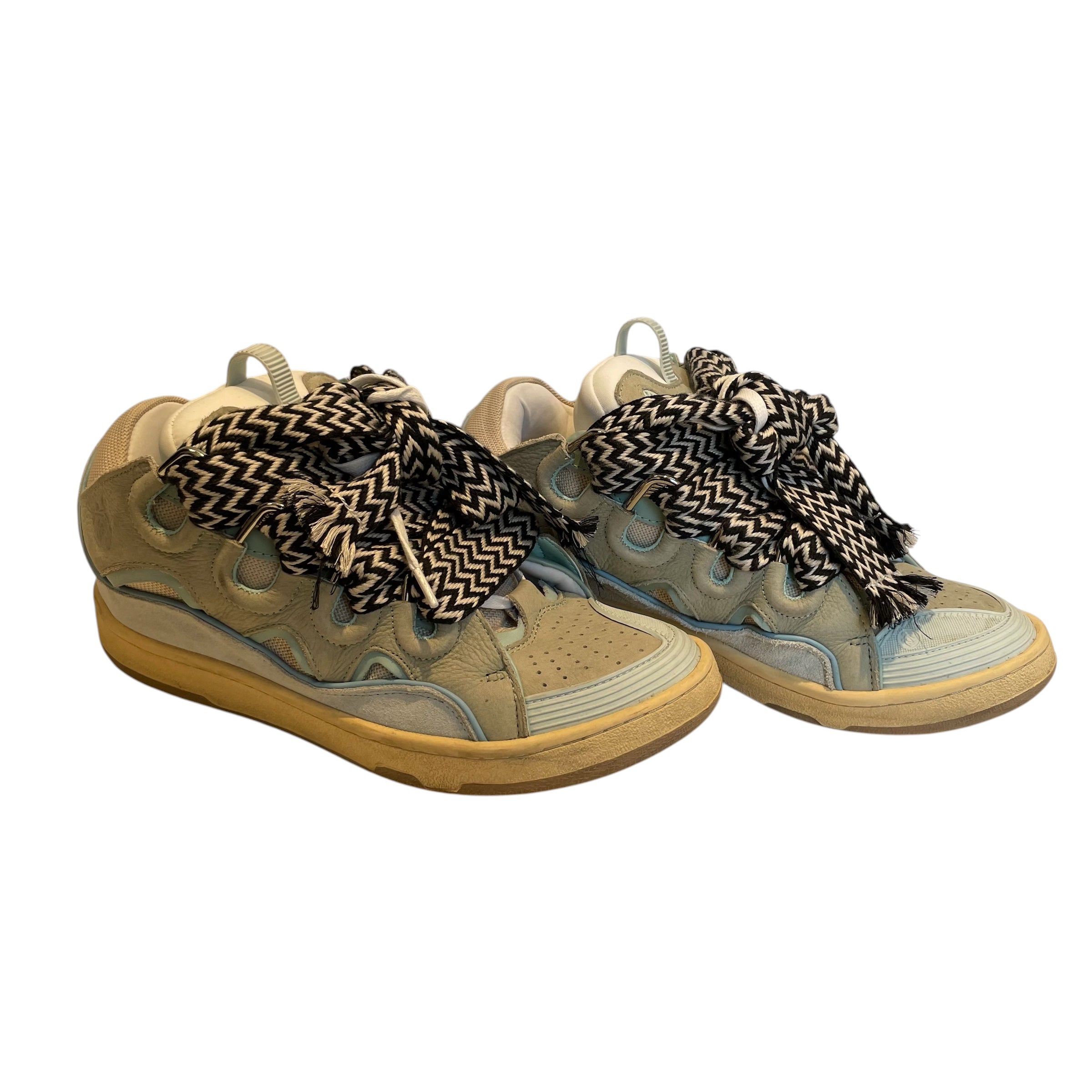 LANVIN/Low-Sneakers/EU 43/Nylon/BLU/light blue/ fat leather view 1
