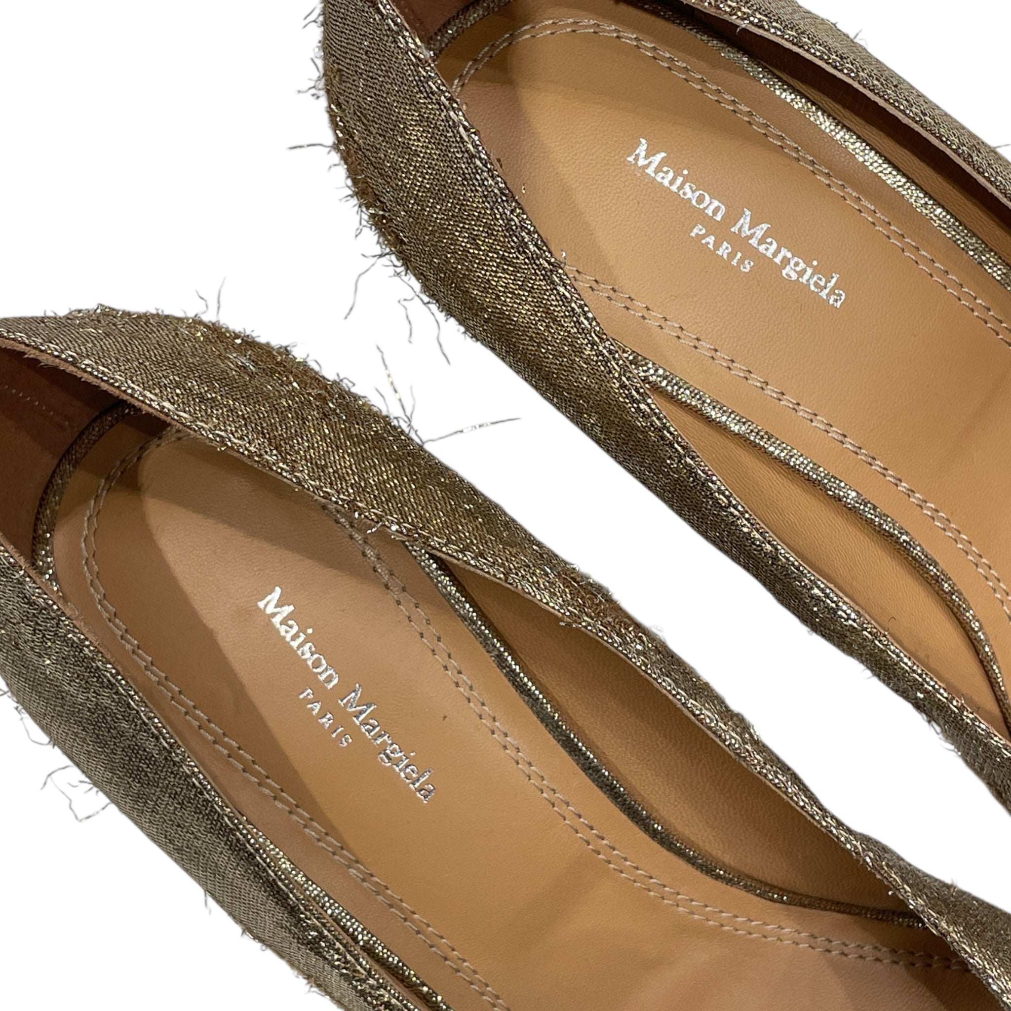 Maison Margiela/Heels/EU 40/GLD/DISTRESSED METALLIC HEELS view 5