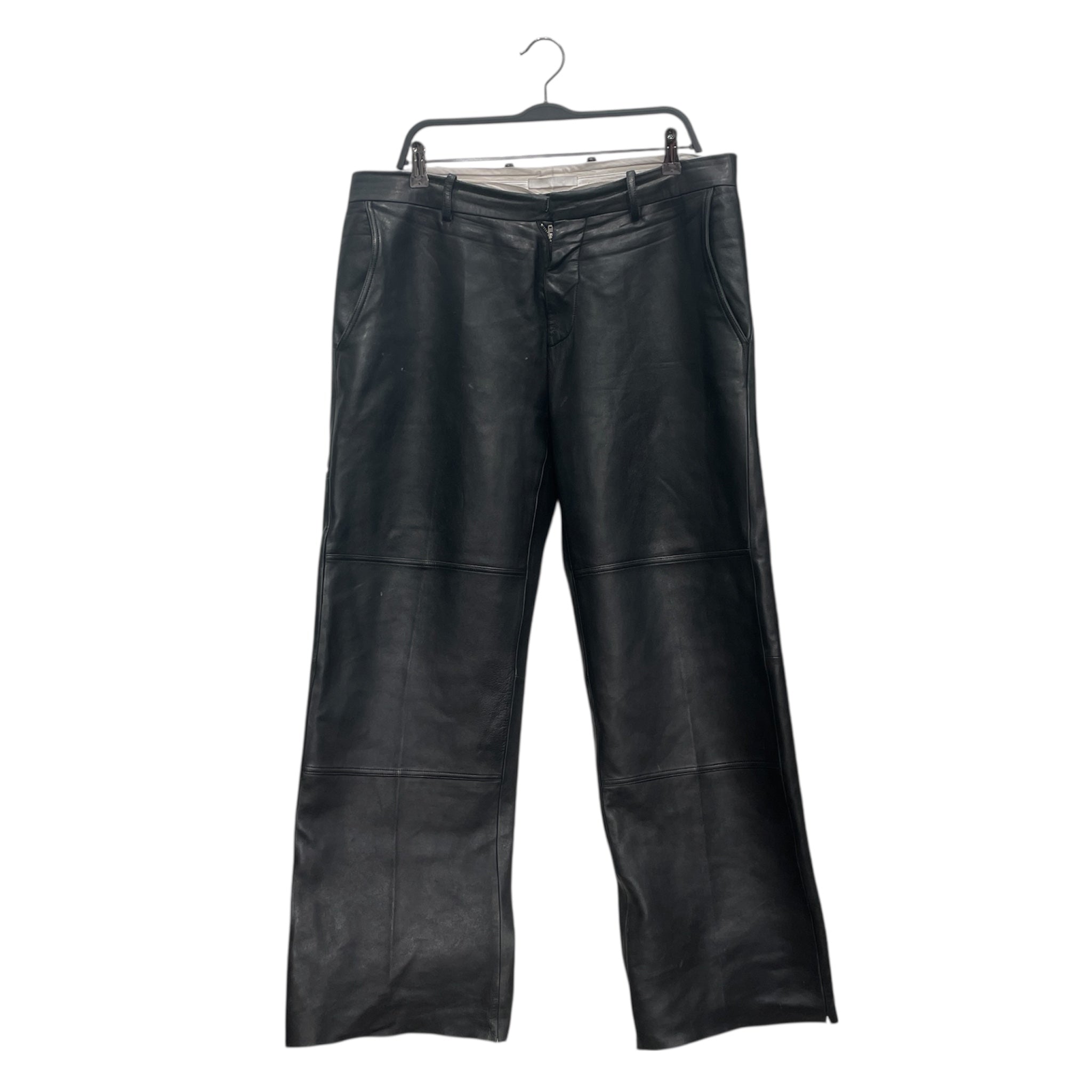 Helmut Lang/Straight Pants/34/Leather/BLK/PANELED LEATHER PANT view 1