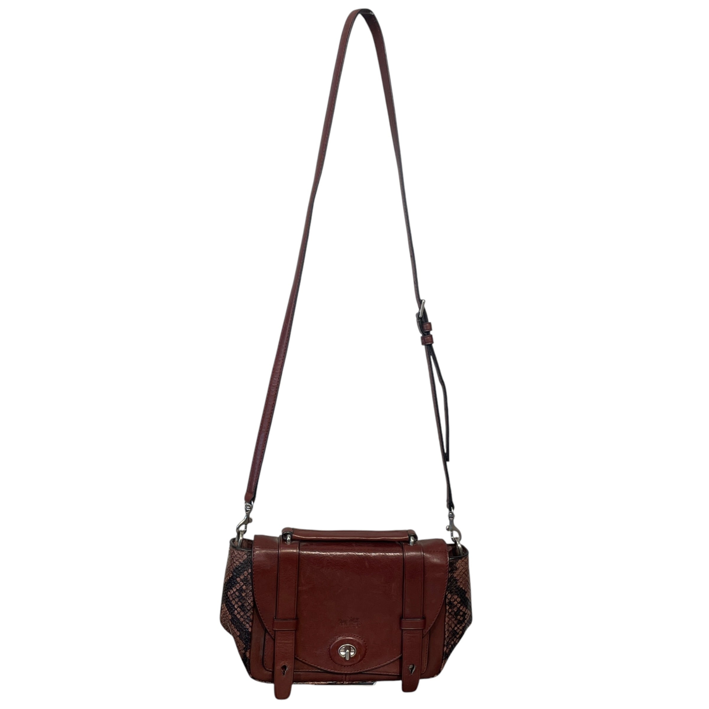 COACH/Bag/Leather/RED/bleecker brooklyn snakskin view 1