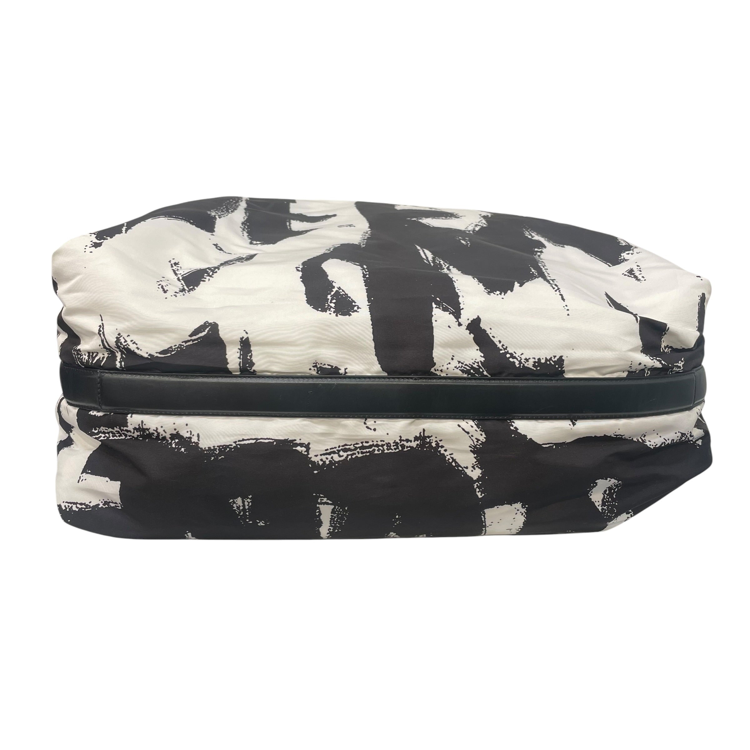 Alexander McQueen/Boston Bag/All Over Print/Nylon/WHT/BLACK DETAILS SCRUNCHED OPNING view 3