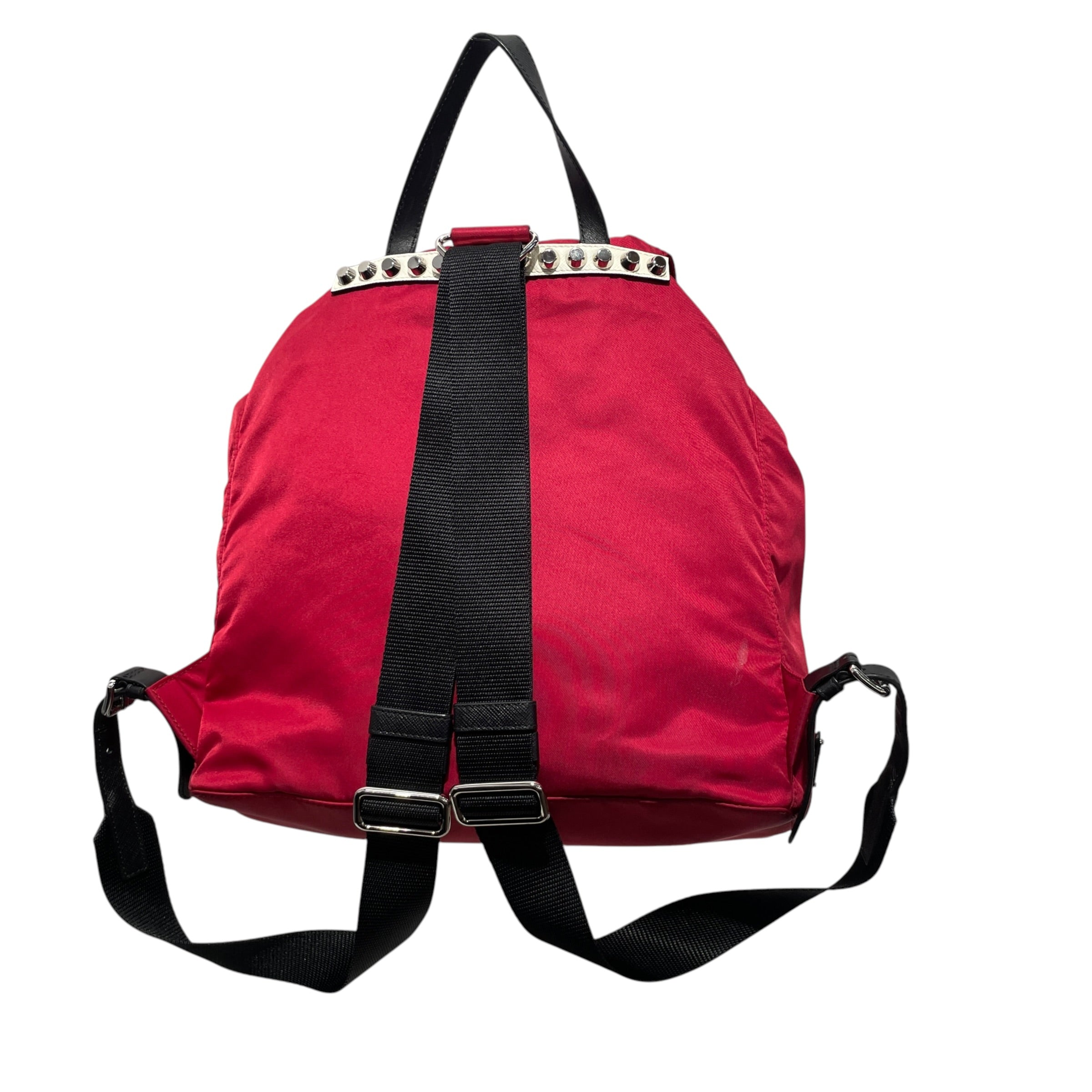 PRADA/Backpack/Nylon/RED/studded backpack view 2