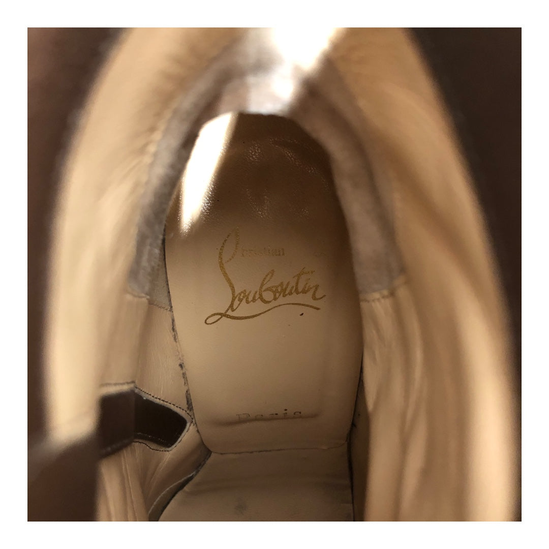 Christian Louboutin/Ankle Boots/EU 37/Suede/BRW/Side Zip/MISS TACK BOOTY 85A view 3
