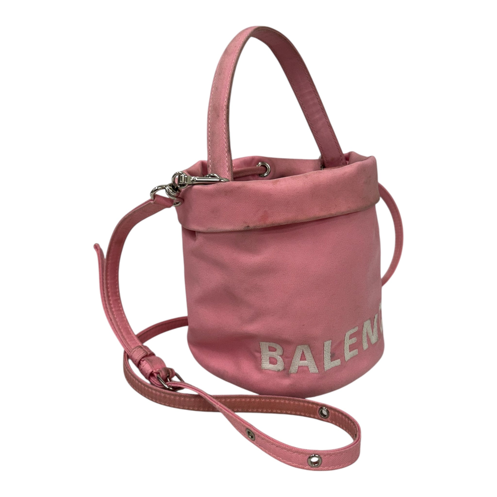 BALENCIAGA/Bag/Nylon/PNK/WHEEL XS BUCKET view 3