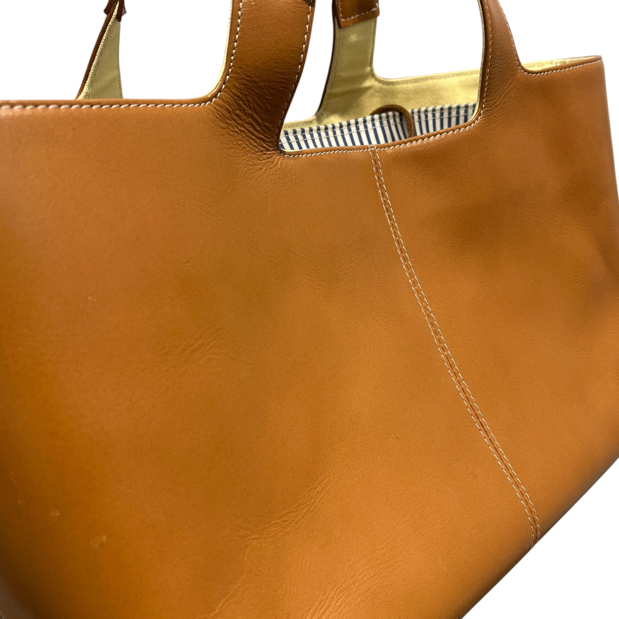 TENALYS/ISSEY MIYAKE/Hand Bag/Leather/CML/rare vintage + stripe liner ba view 7