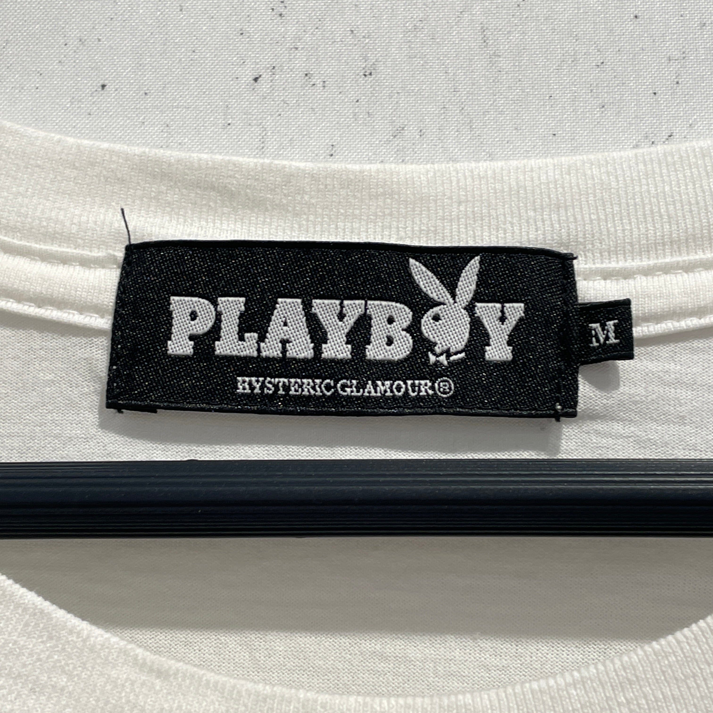 HYSTERIC GLAMOUR/PLAYBOY/T-Shirt/M/Cotton/WHT/Graphic/ view 3