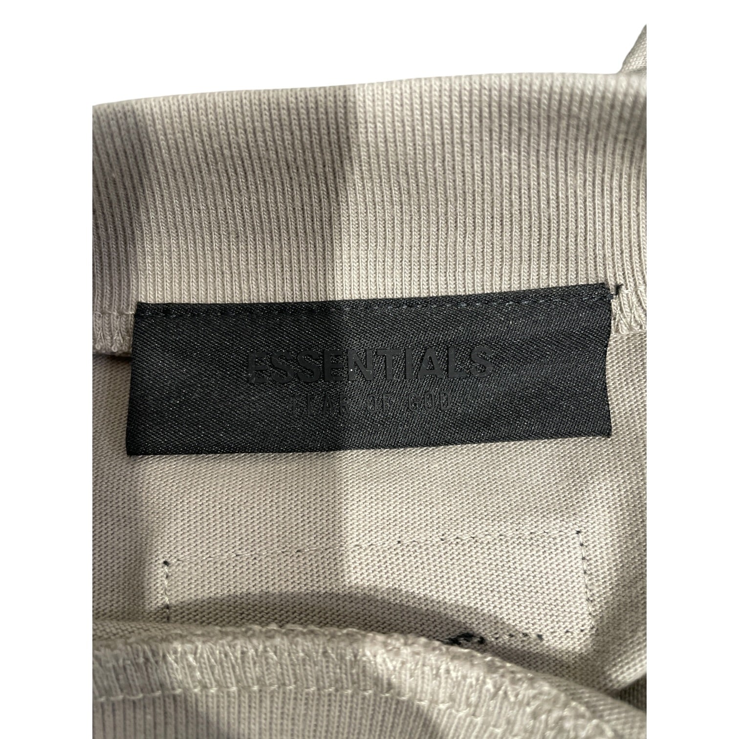ESSENTIALS/LS T-Shirt/S/Cotton/CRM/silcone logo view 3