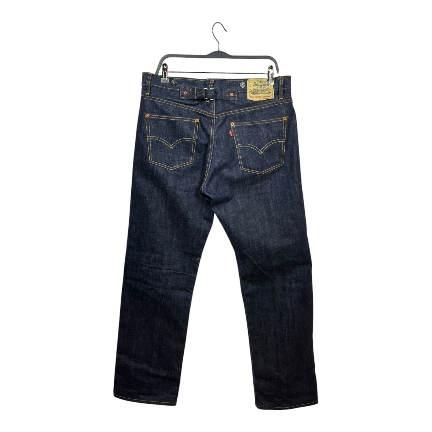 Levi's/Straight Pants/34/Cotton/NVY/back buckle view 2