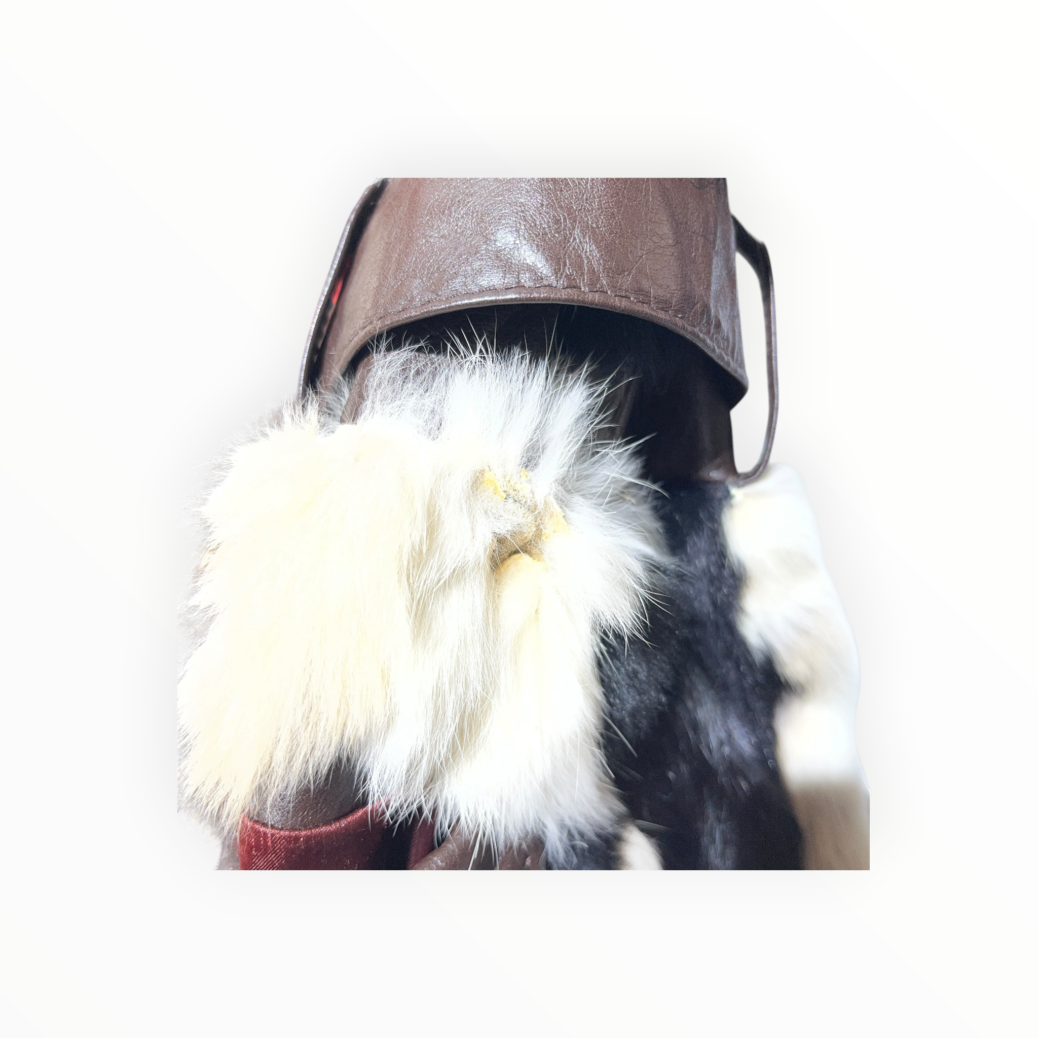 Evans/Coat/10/Animal Pattern/Silk/WHT/Fur/Damage on right shoulder view 7