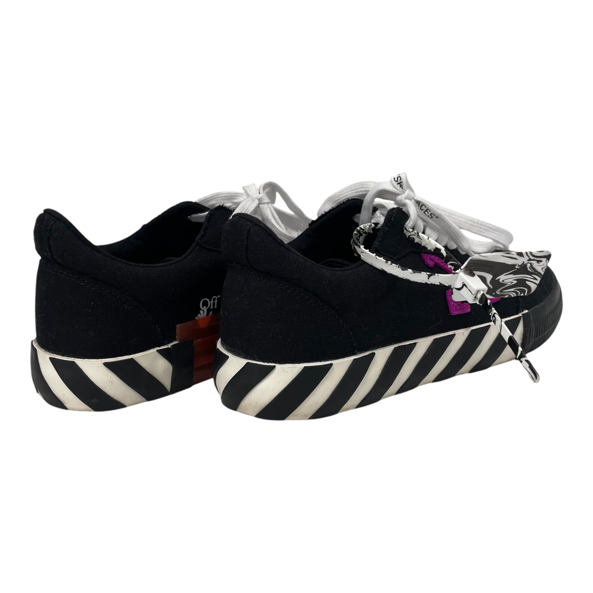 OFF-WHITE/Low-Sneakers/US 10/Cotton/BLK/Purple offwhite lgo view 2