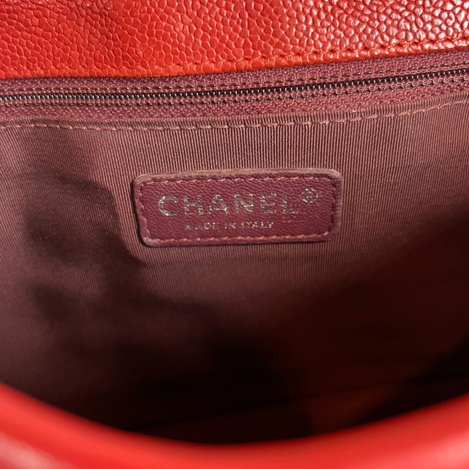 CHANEL/Bag/Leather/RED/RED CAVIAR FLAP BAG view 6