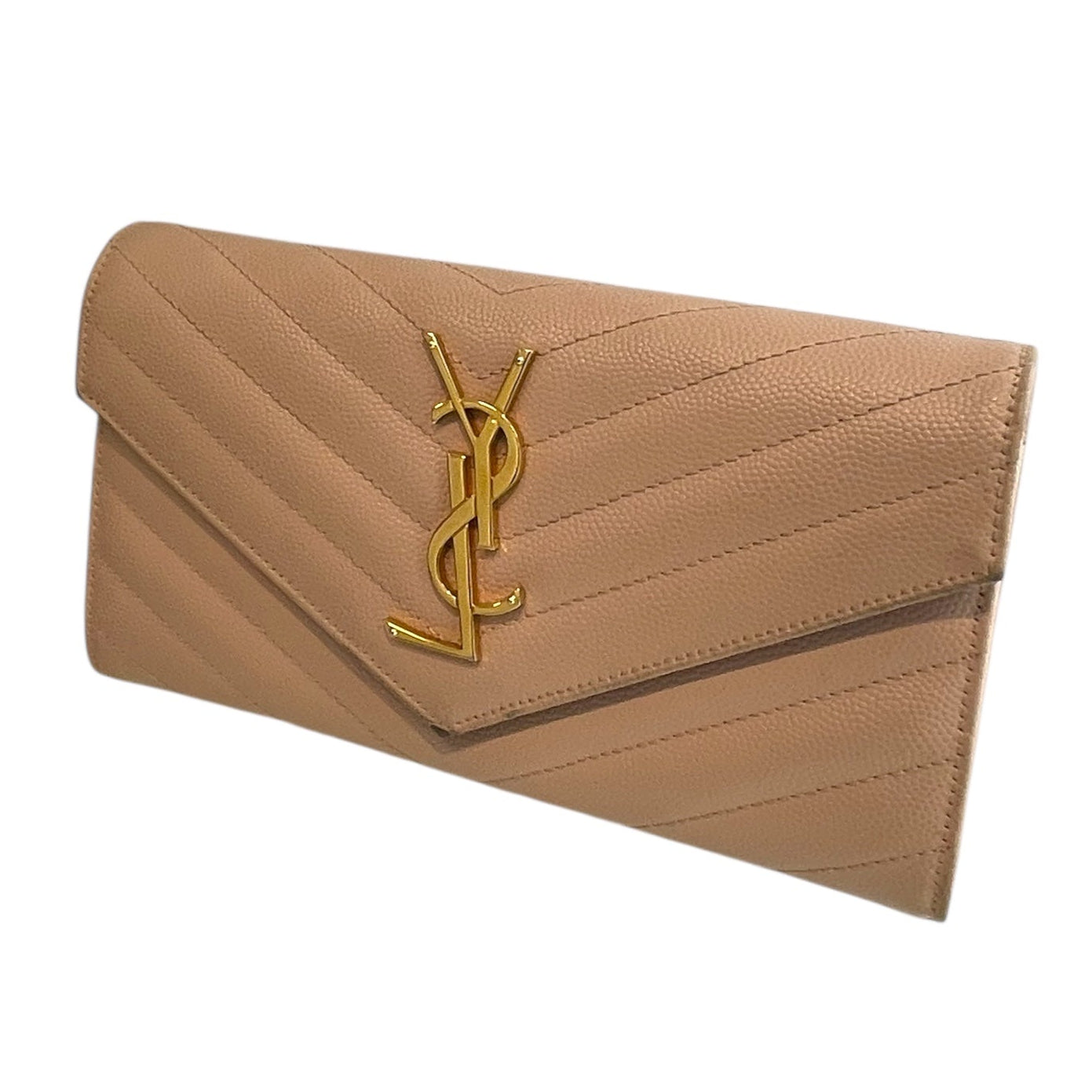 SAINT LAURENT/Long Wallet/Leather/PNK/YSL WALLET/CLUTCH view 1