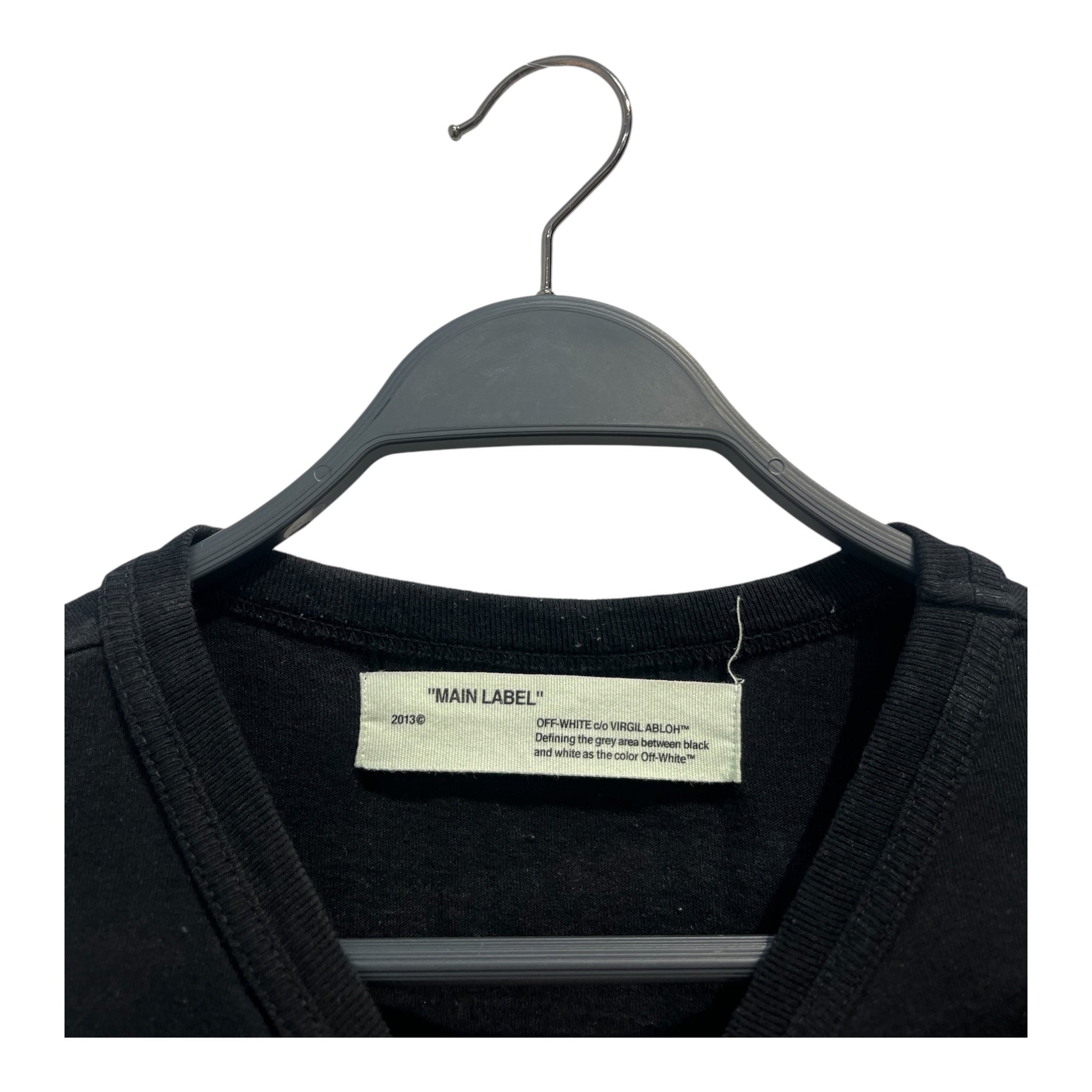 OFF-WHITE/T-Shirt/S/Cotton/BLK/SEEING THINGS PEACE SIGN view 3