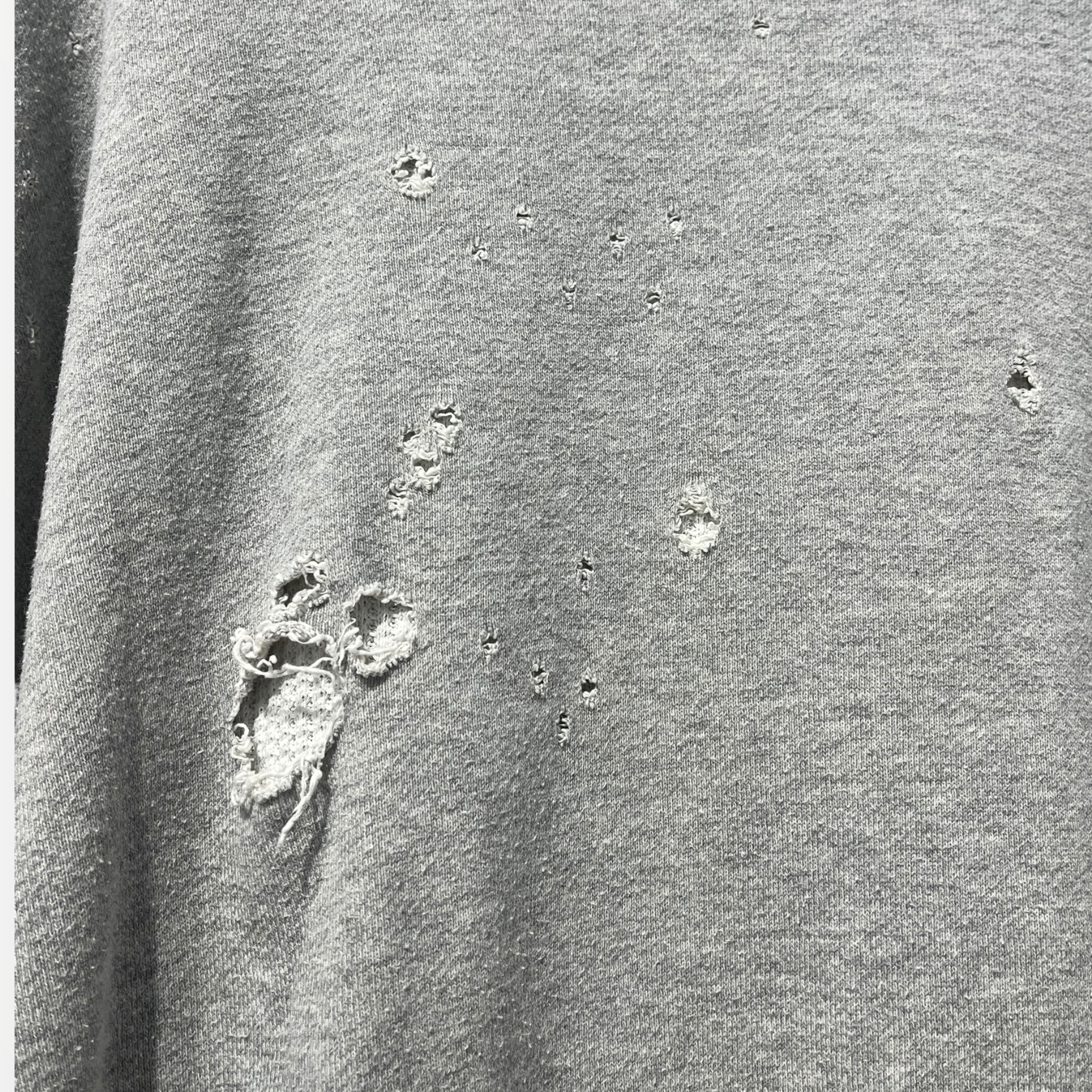 READYMADE/Hoodie/L/Cotton/GRY/THERMAL LINED THRASHED HOODIE view 3