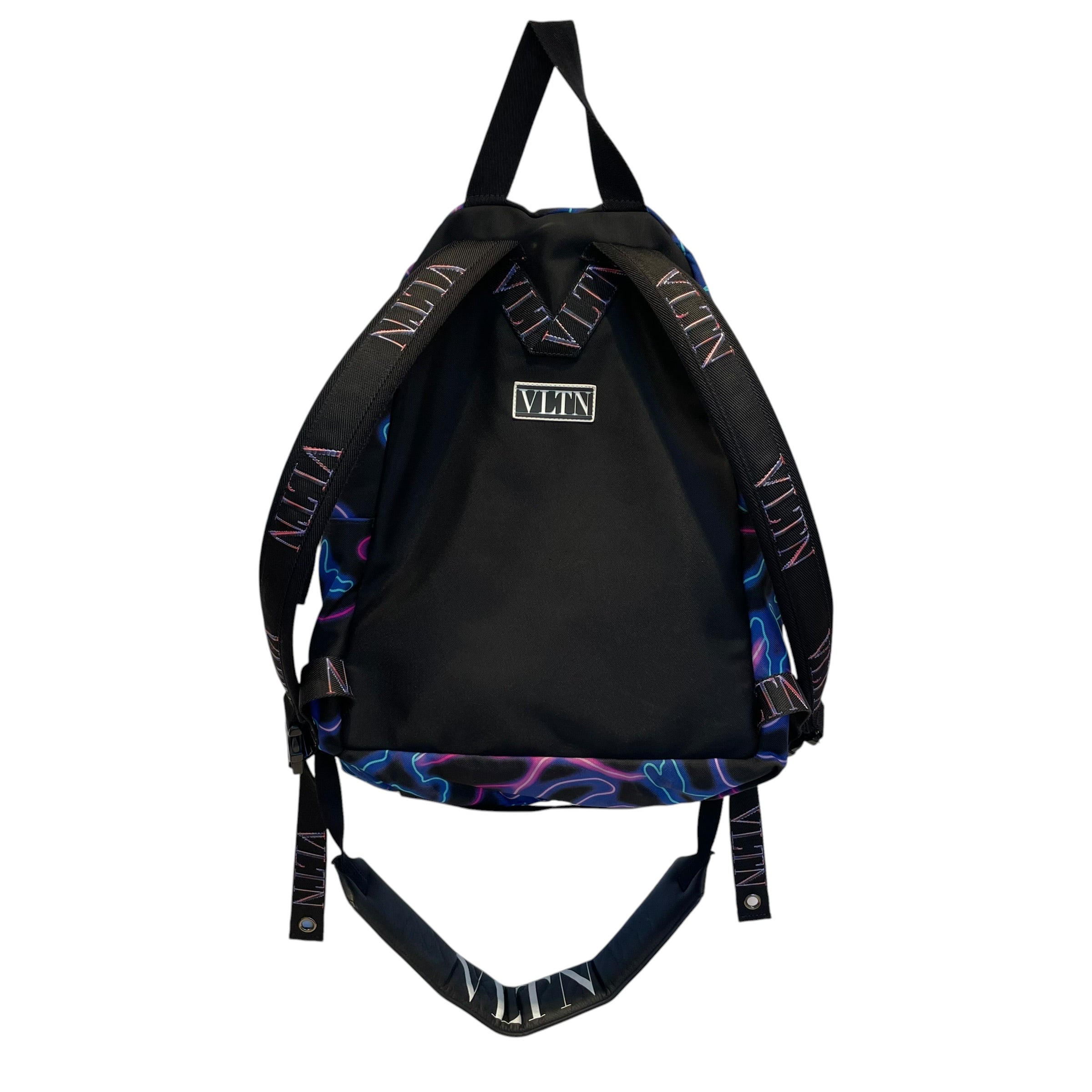 VALENTINO GARAVANI/Backpack/Graphic/Cotton/MLT/neon/sil hard/back strap/ view 2