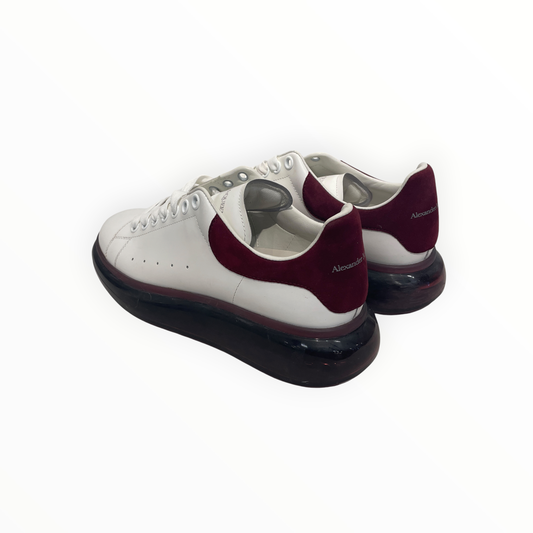 Alexander McQueen/Low-Sneakers/EU 41/WHT/White/Burgundy Suede view 2