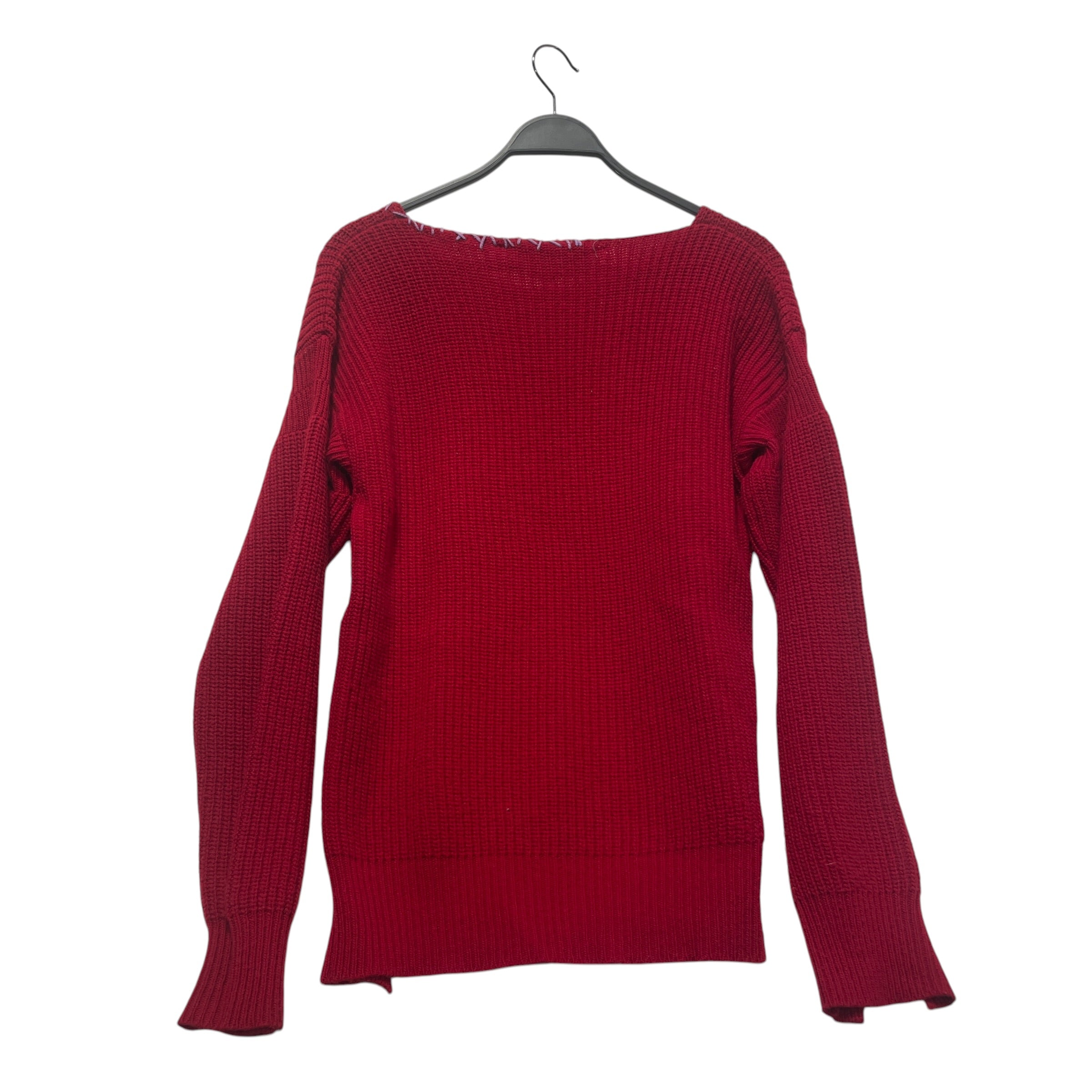 MARNI/Sweater/42/Wool/RED/Virgin Wool Scoop Pullover view 2