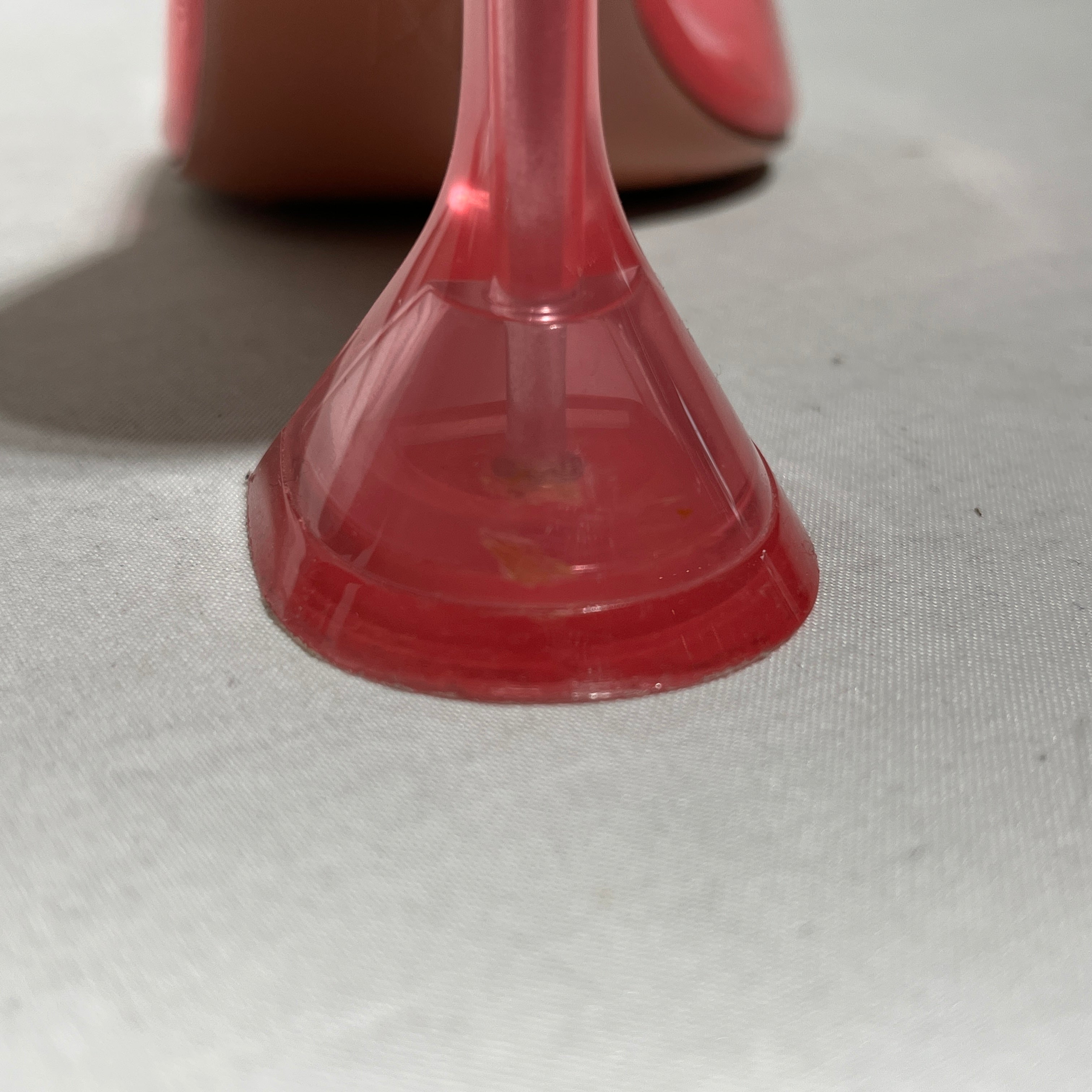 AMINA MUADDI/Heels/EU 40/Leather/PNK/CLEAR HEEL view 5