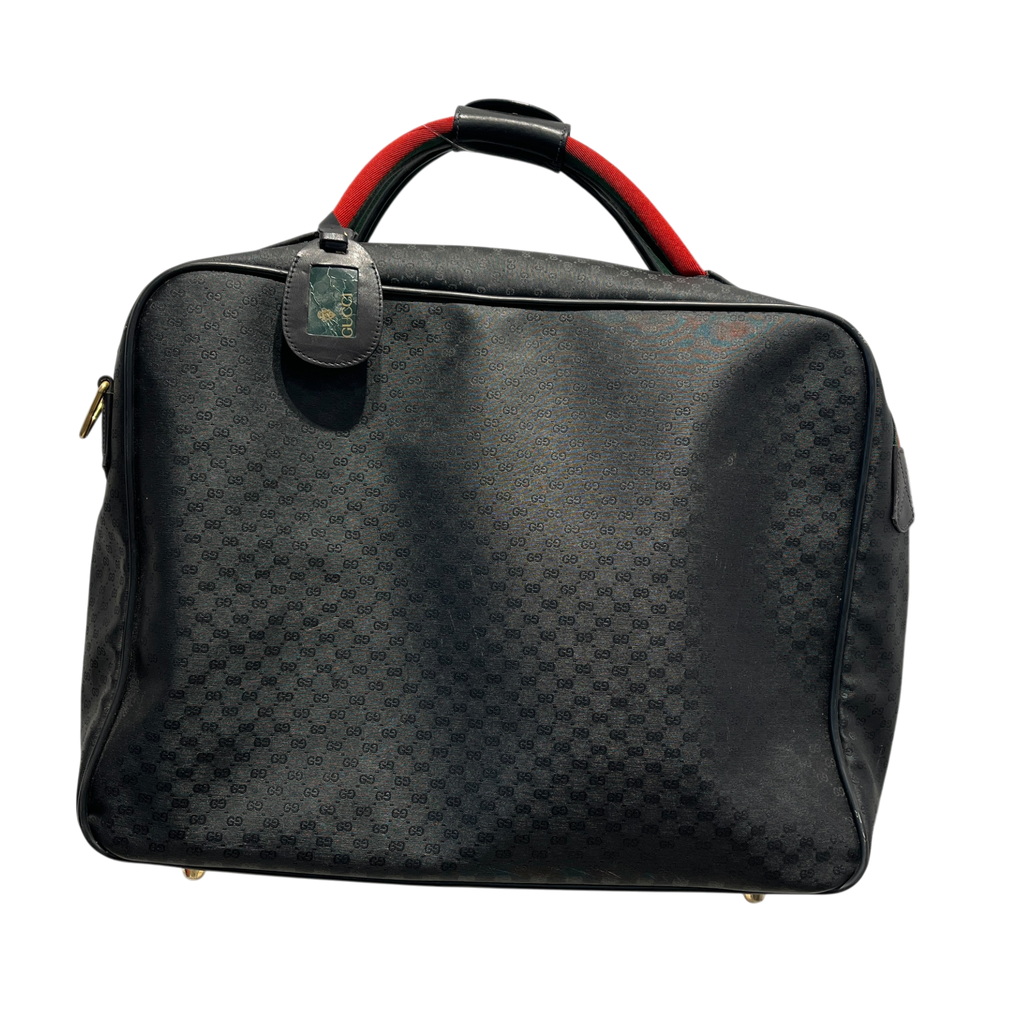 GUCCI/Briefcase/Monogram/Leather/BLK/Supreme Monogram Travel Bag view 2