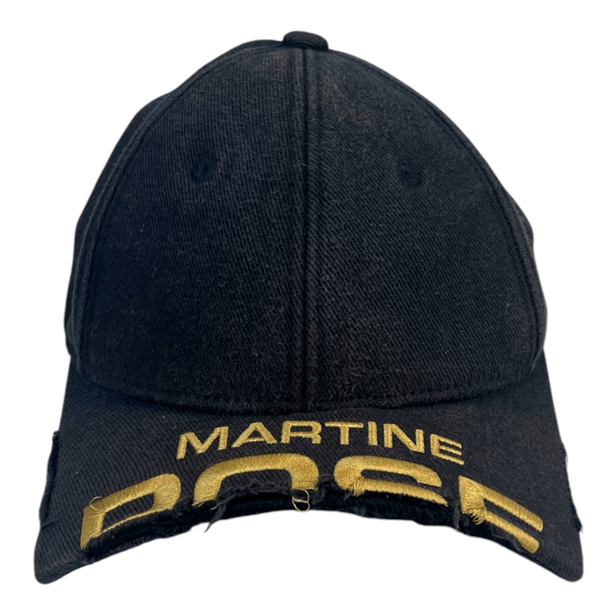 MARTINE ROSE/Cap/Cotton/NVY/CUT PEAK CAP view 1