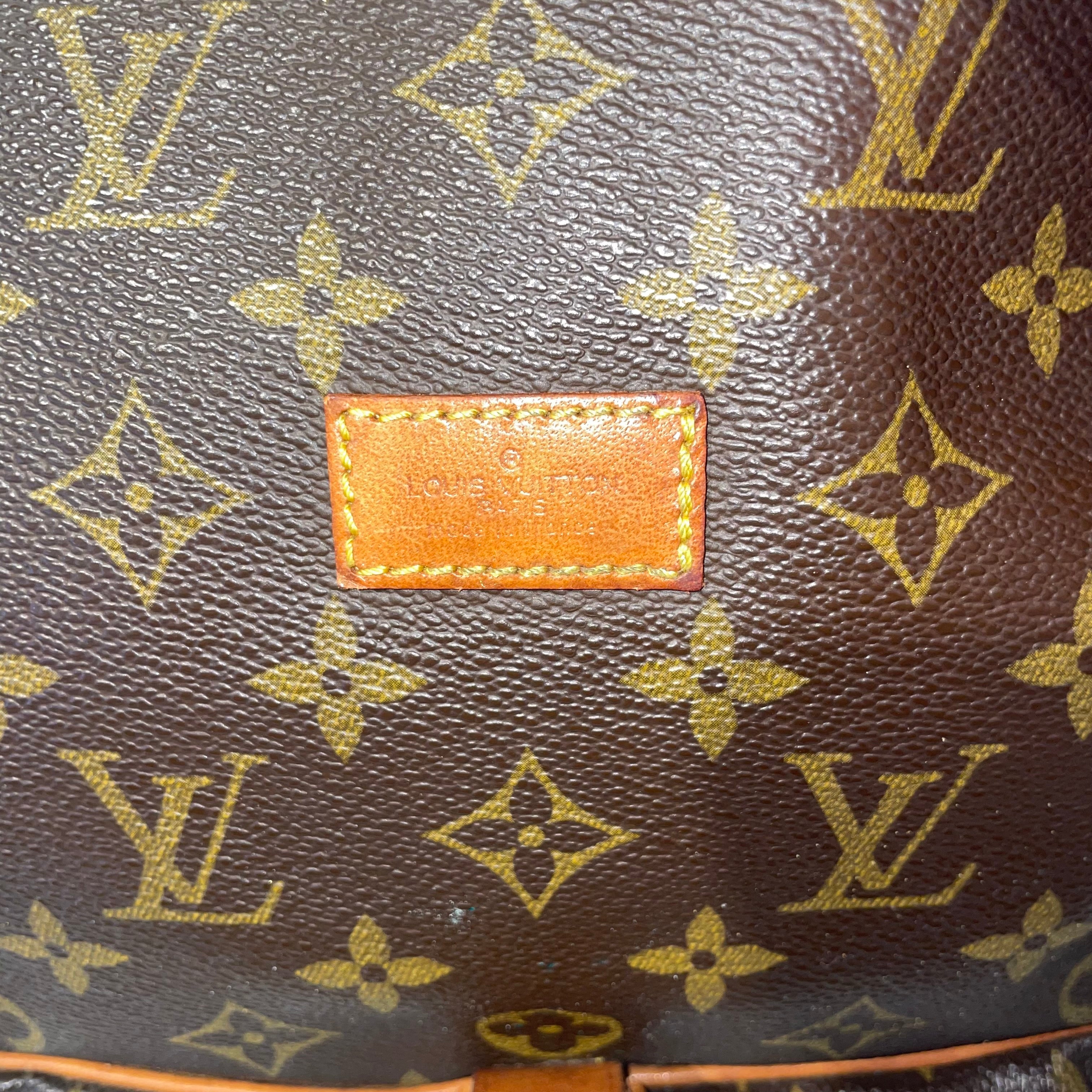 LOUIS VUITTON/Cross Body Bag/Monogram/Leather/BRW/Saumur Satchel view 3