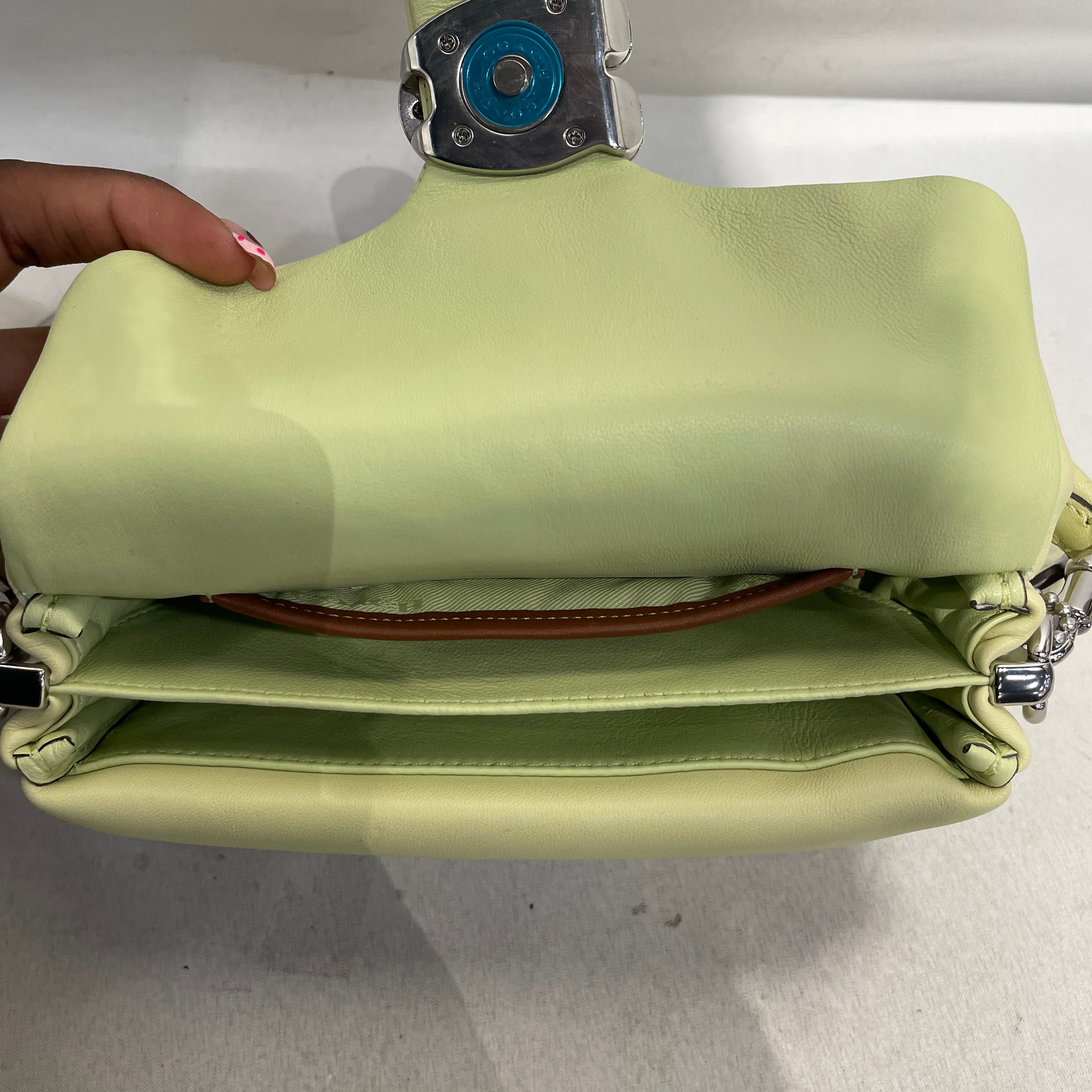 COACH/Hand Bag/Leather/GRN/PILLOW TABBY 18 view 4