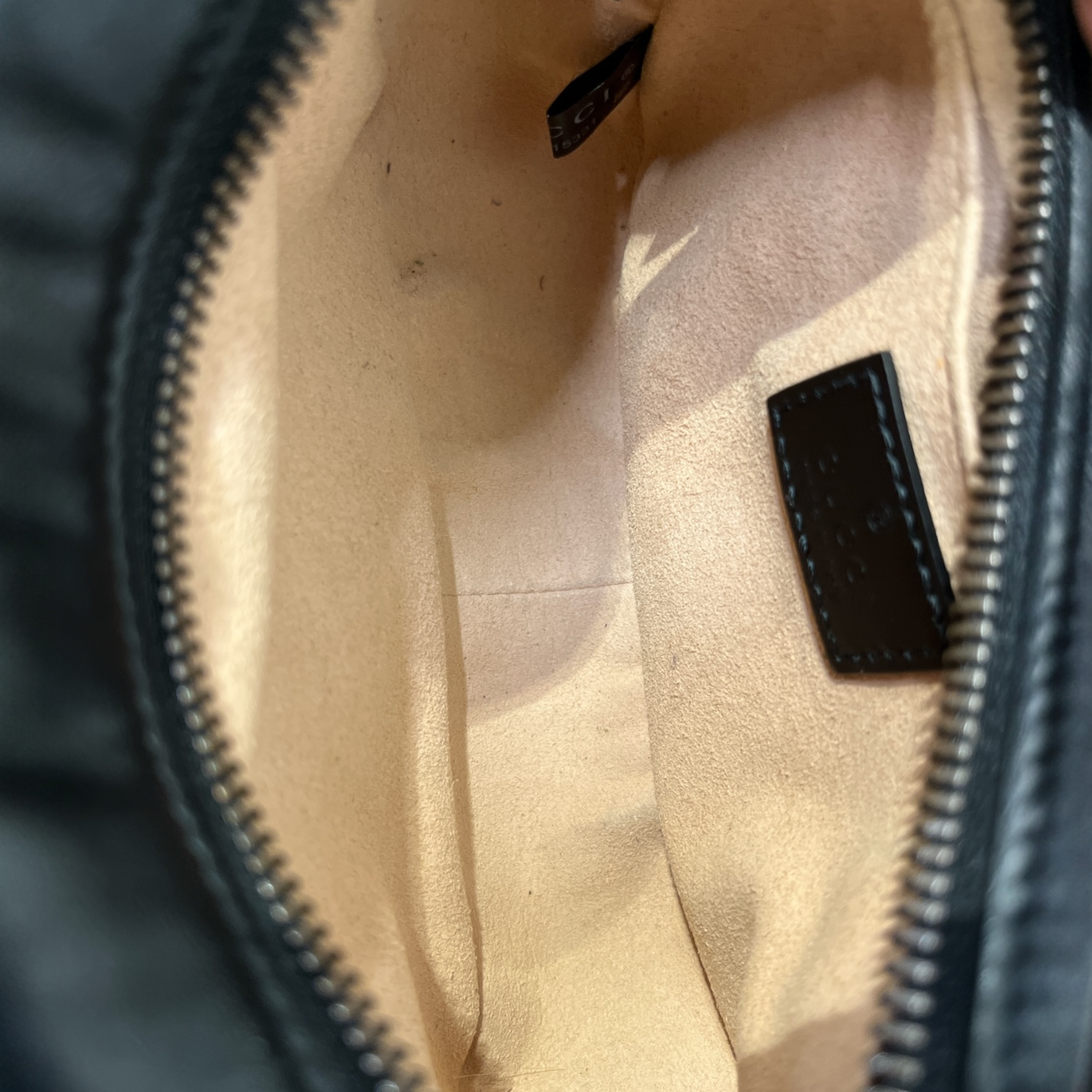 GUCCI/Cross Body Bag/Leather/BLK/MARMOT MINI CAMERA, "SRB" view 5