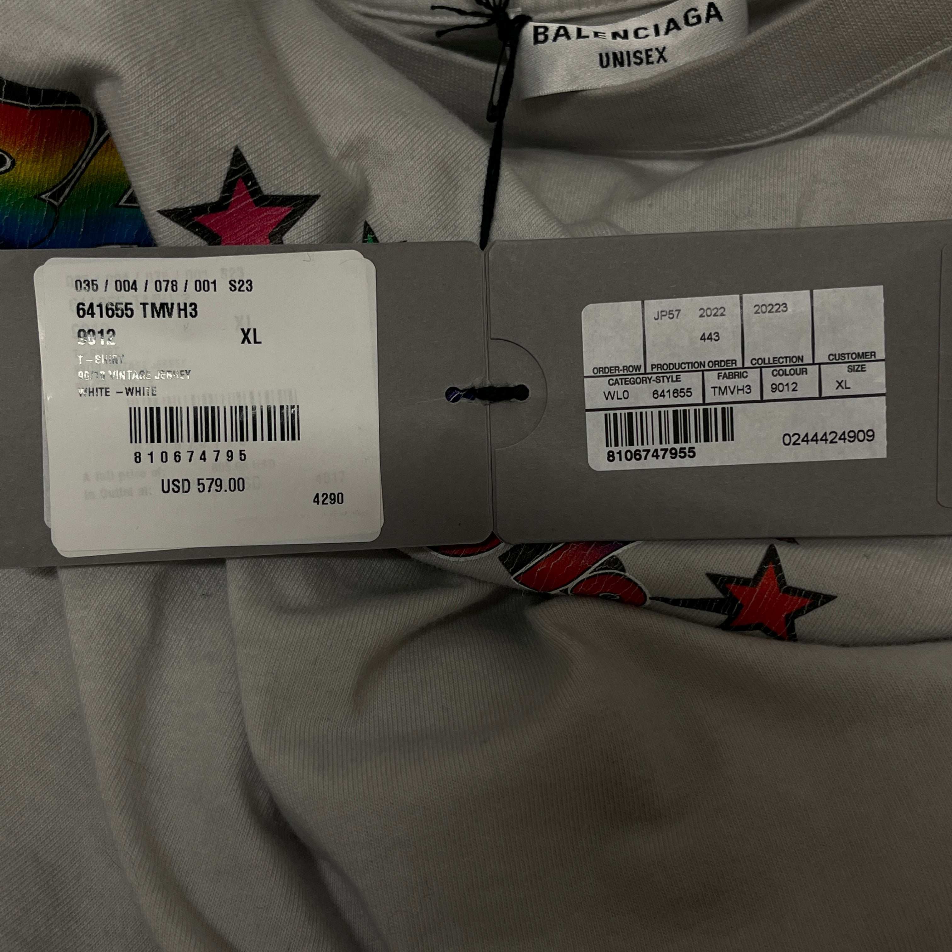 BALENCIAGA/T-Shirt/XL/Cotton/GRY/All Over Print/90% BALENCIAGA 10% MYSELF view 6