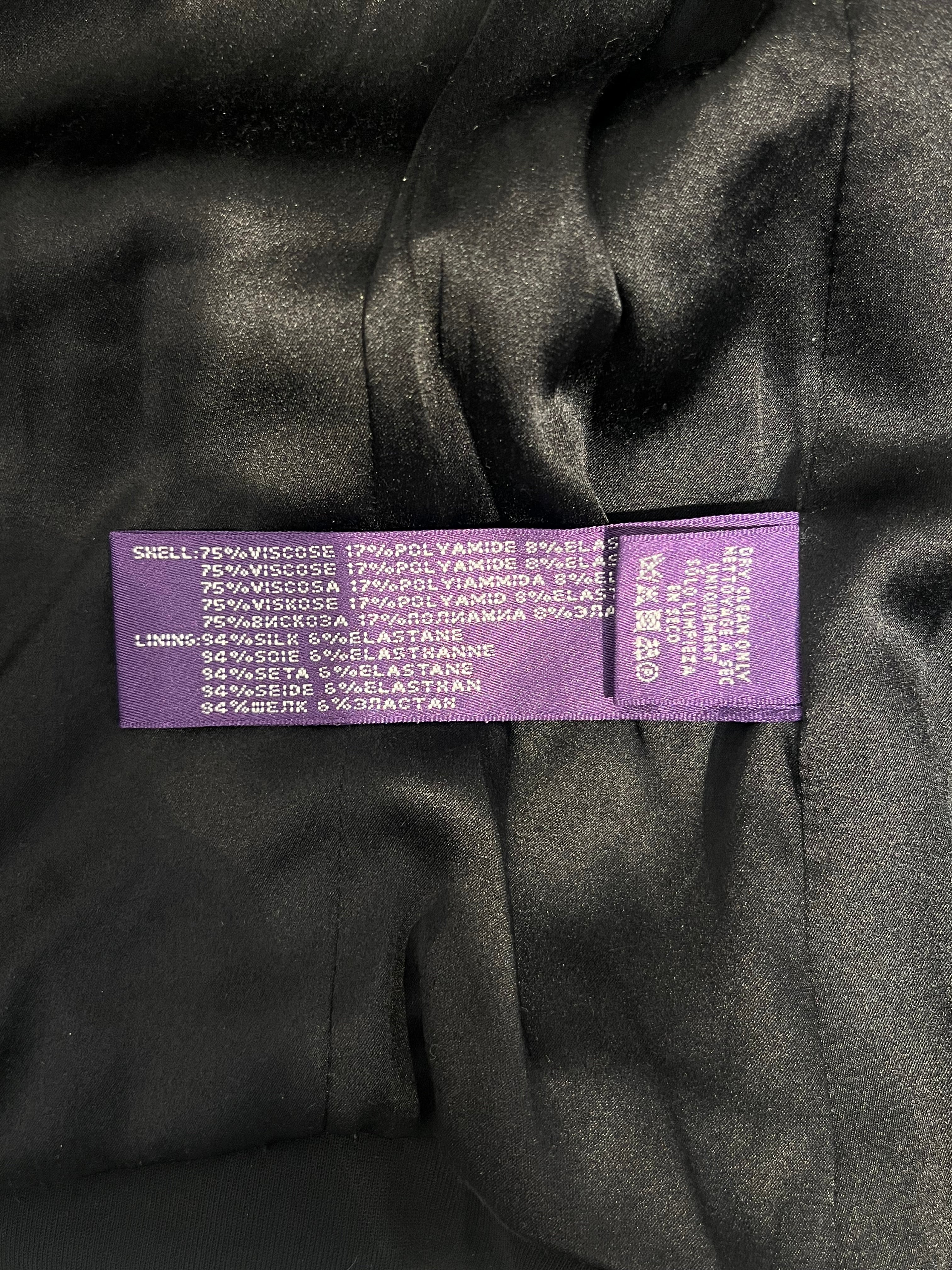 RALPH LAUREN PURPLE LABEL/Tailored Jkt/10/Polyester/BLK/Double Breasted/TRIPPLE BUTTON DETAIL view 4