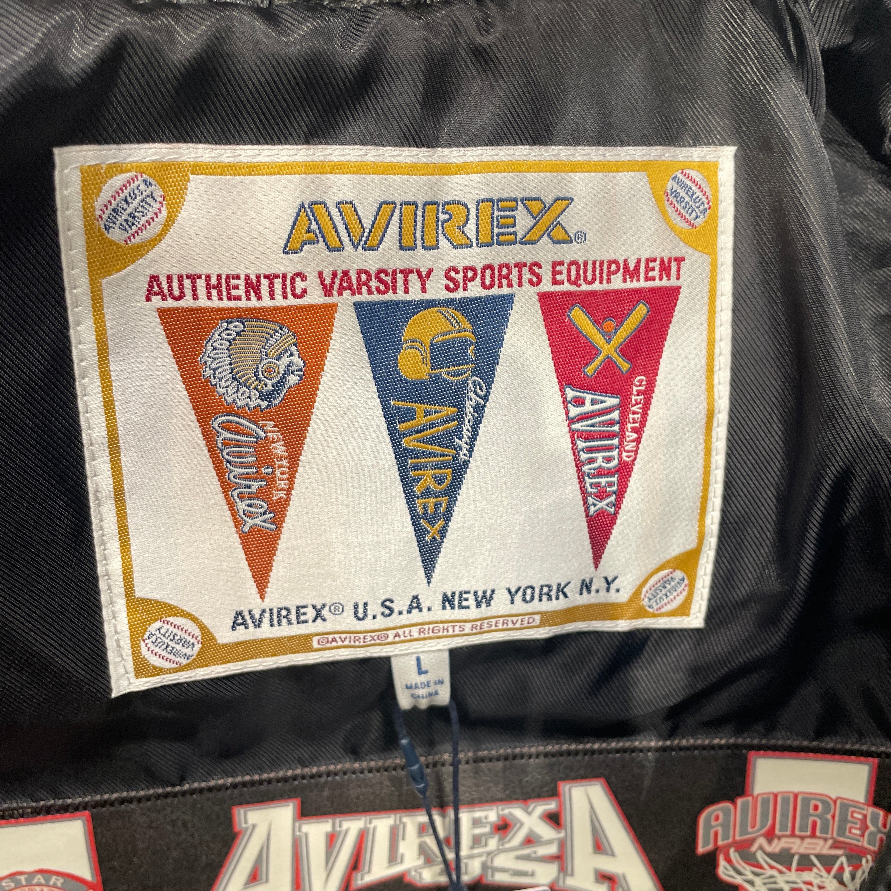 AVIREX/Riders Jkt (S)/L/Leather/BLK/LEGENDS JKT/CROC PATTERN ARM view 3