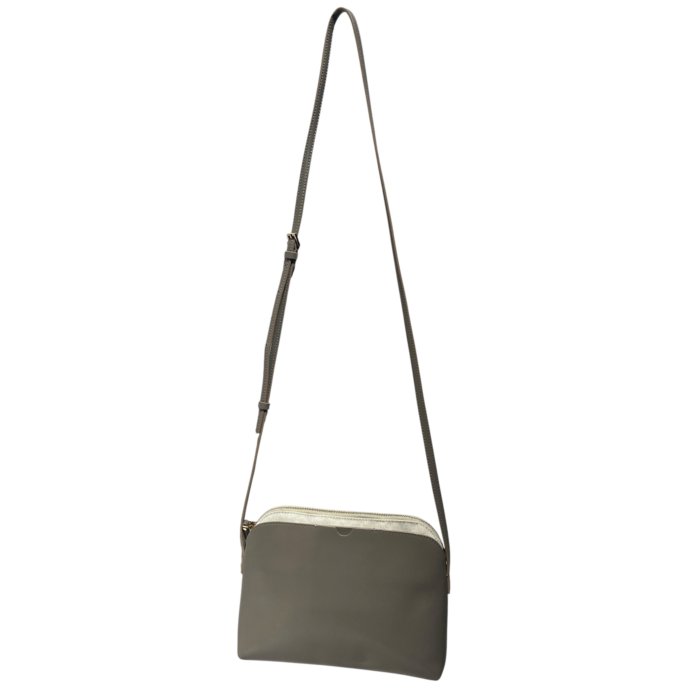 THE ROW/Cross Body Bag/Leather/GRY/canvas inner / condition view 1