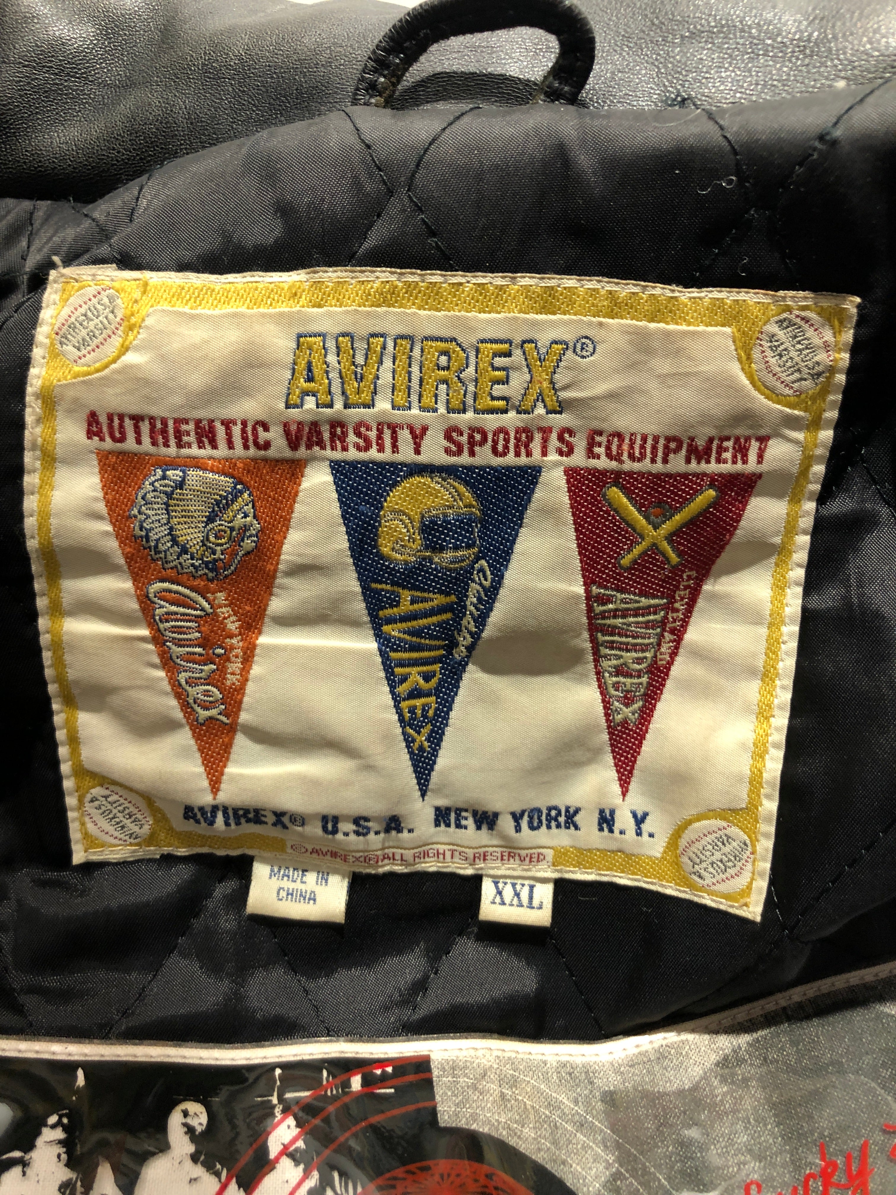 AVIREX/Leather Jkt/XXL/Leather/BLK/Black Aces multi patch Bomber view 6