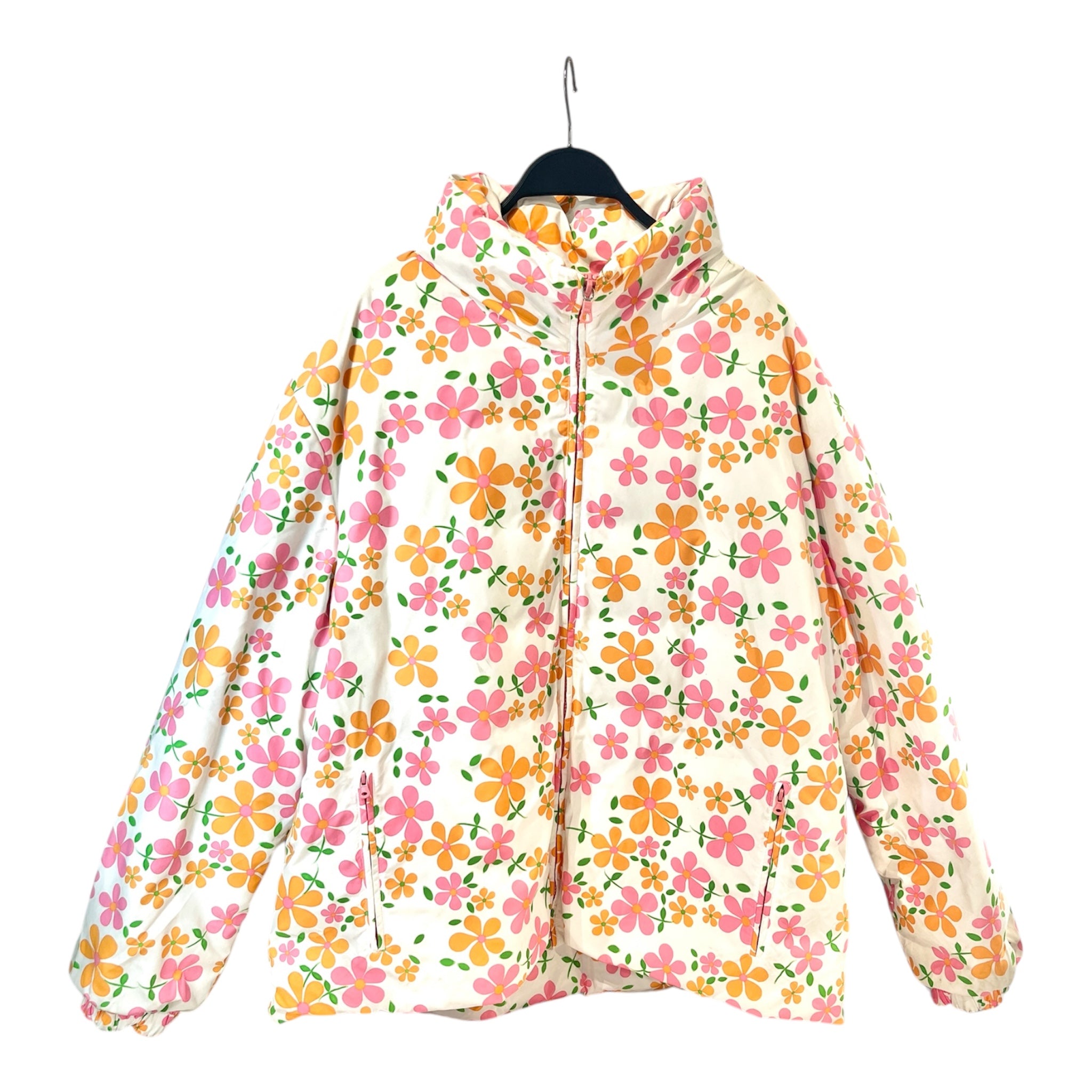 ERL/Puffer Jkt/XL/Polyester/WHT/FLOWERS view 1