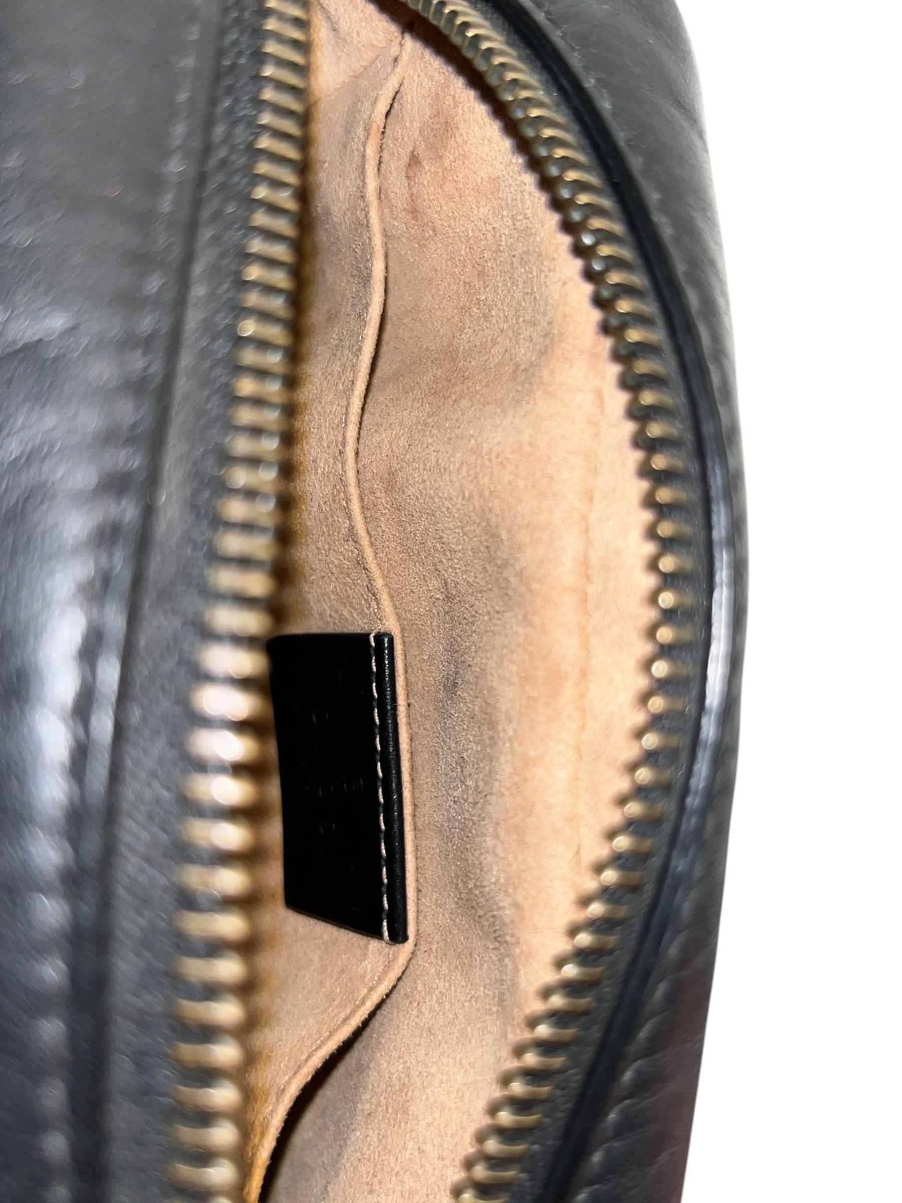 GUCCI/Cross Body Bag/Leather/BLK/chevron embroidery view 5
