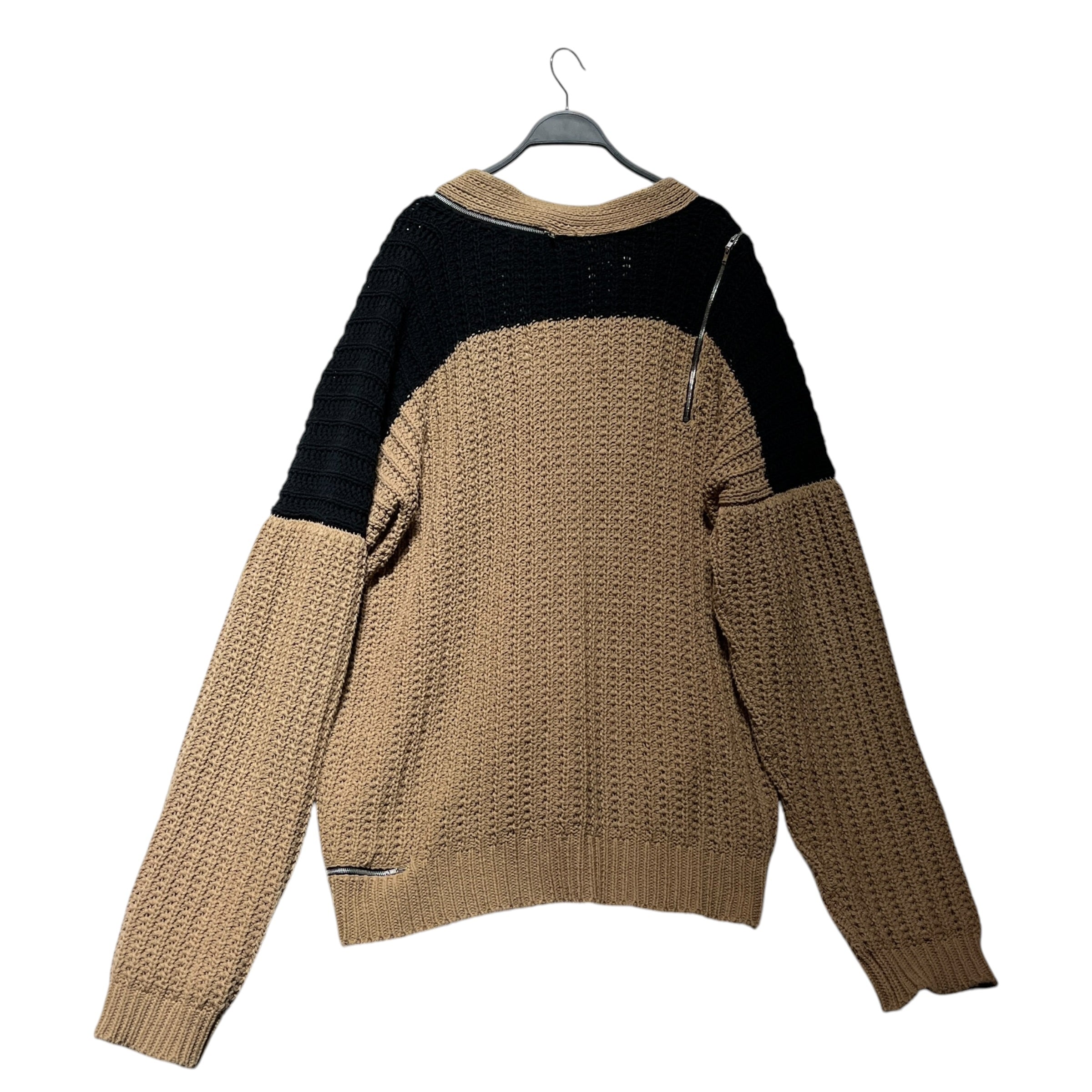 MIHARA YASUHIRO/Cardigan/48/Border/Cotton/CML/Oversize/zipper cardigan view 2
