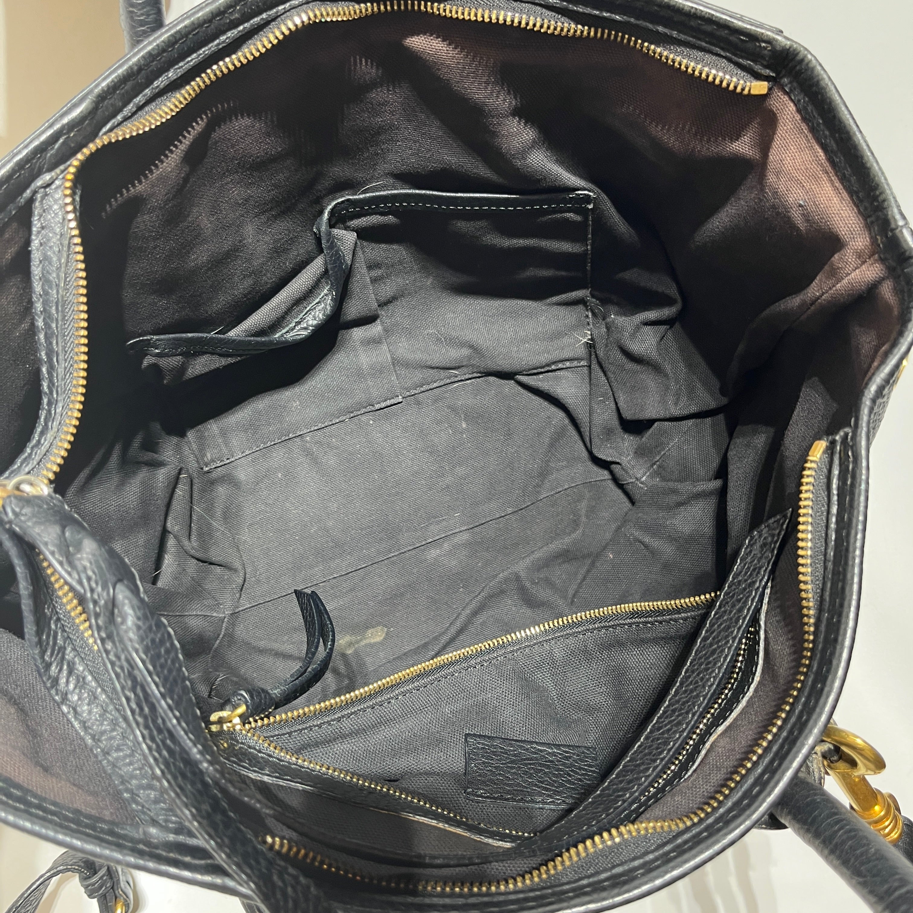 Alexander McQueen/Cross Body Bag/Leather/BLK/WHIPSTICHED FOLK TOTE view 11