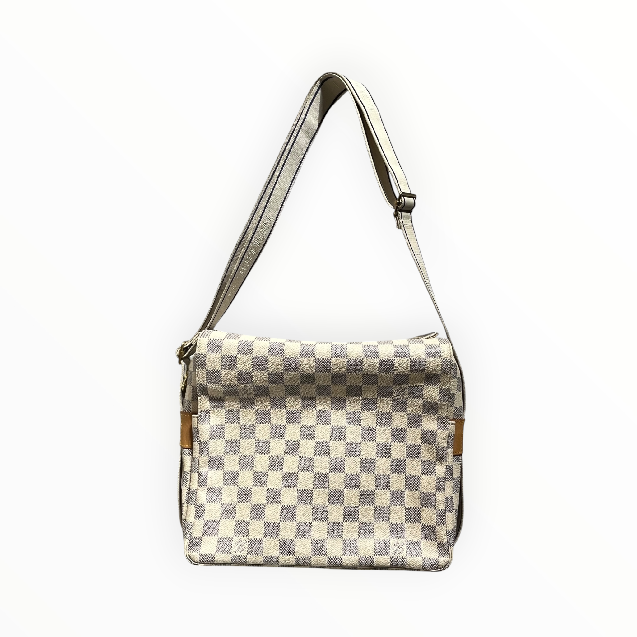 LOUIS VUITTON/Cross Body Bag/Monogram/Leather/WHT/Damier Azur Naviglio view 1