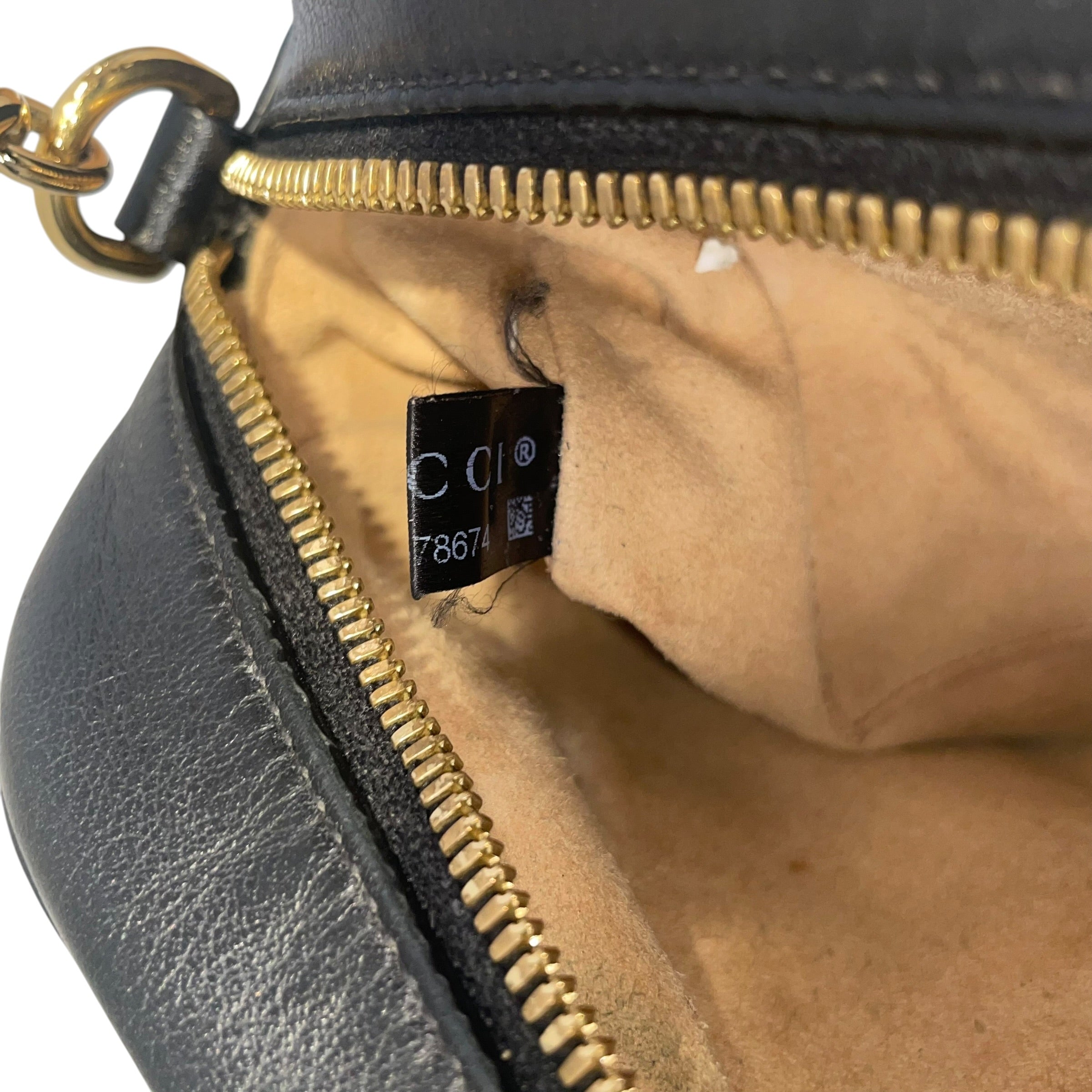 GUCCI/Cross Body Bag/Monogram/KHK/gold hardware on front view 4