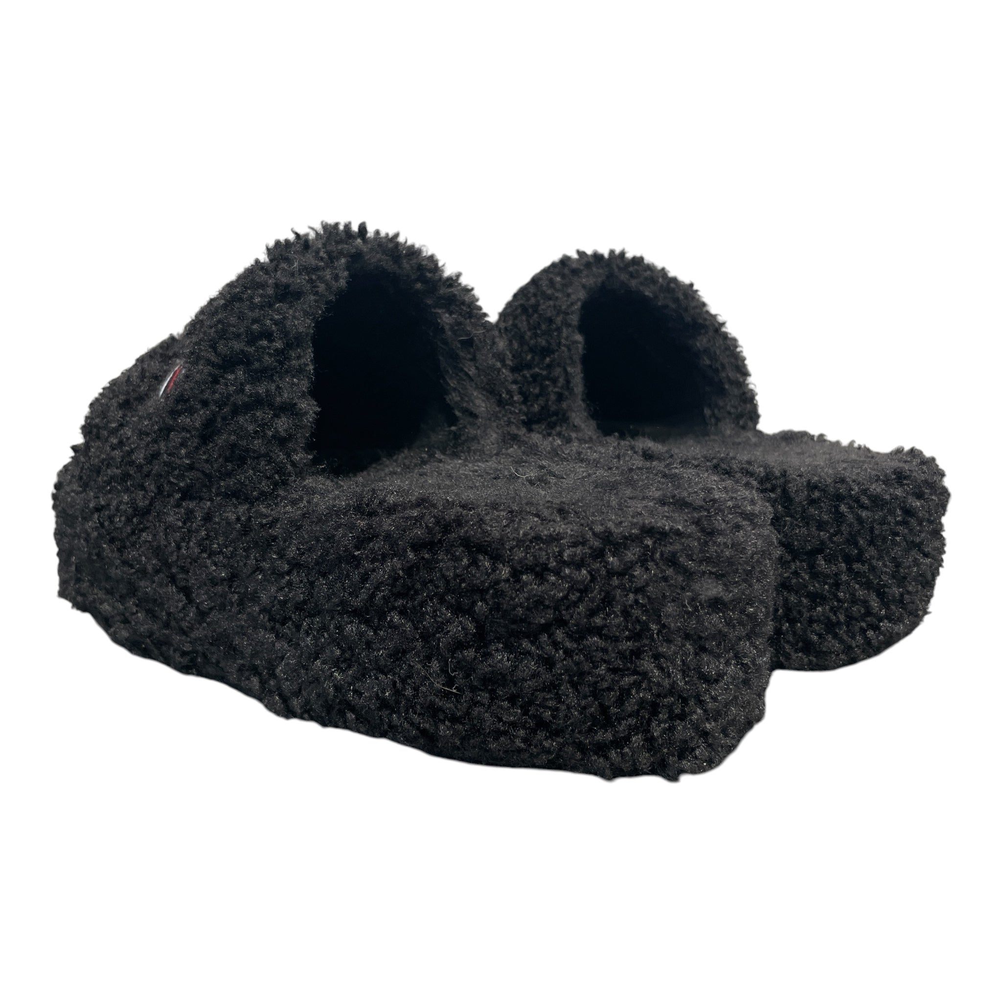 BALENCIAGA/Sandals/EU 38/Polyester/BLK/FUZZY SLIDES view 2