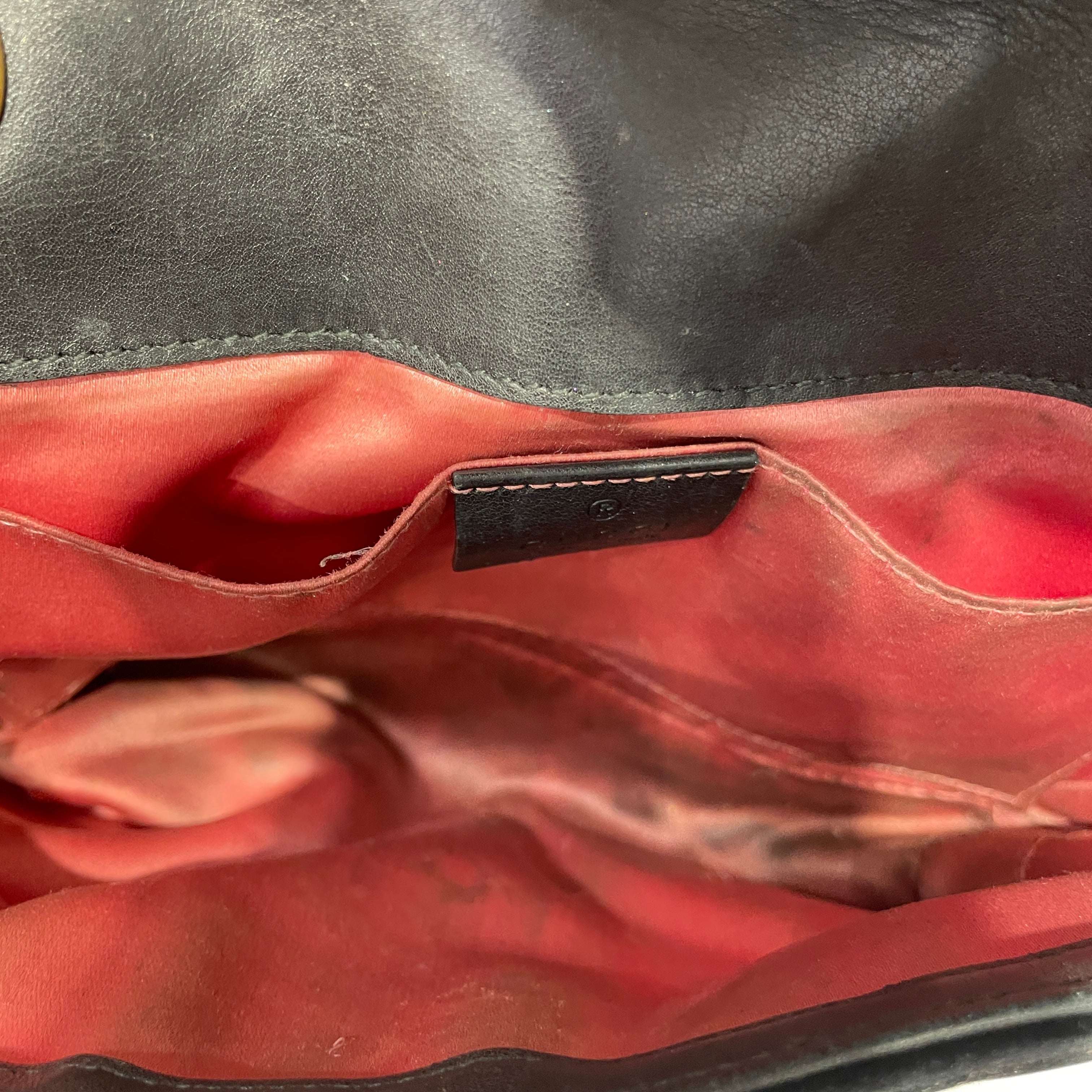 GUCCI/Cross Body Bag/Velour/BLK/MARMONT CHAIN VELVET view 5