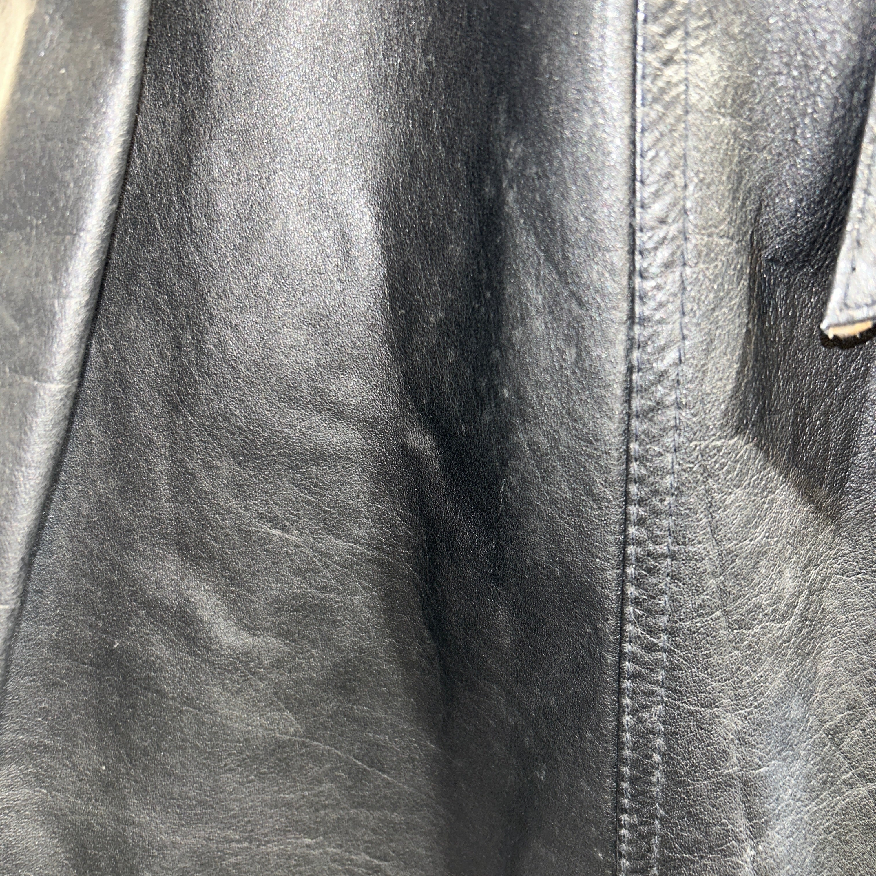 Vintage/Coat/8/Leather/BLK/Belted Trench view 7
