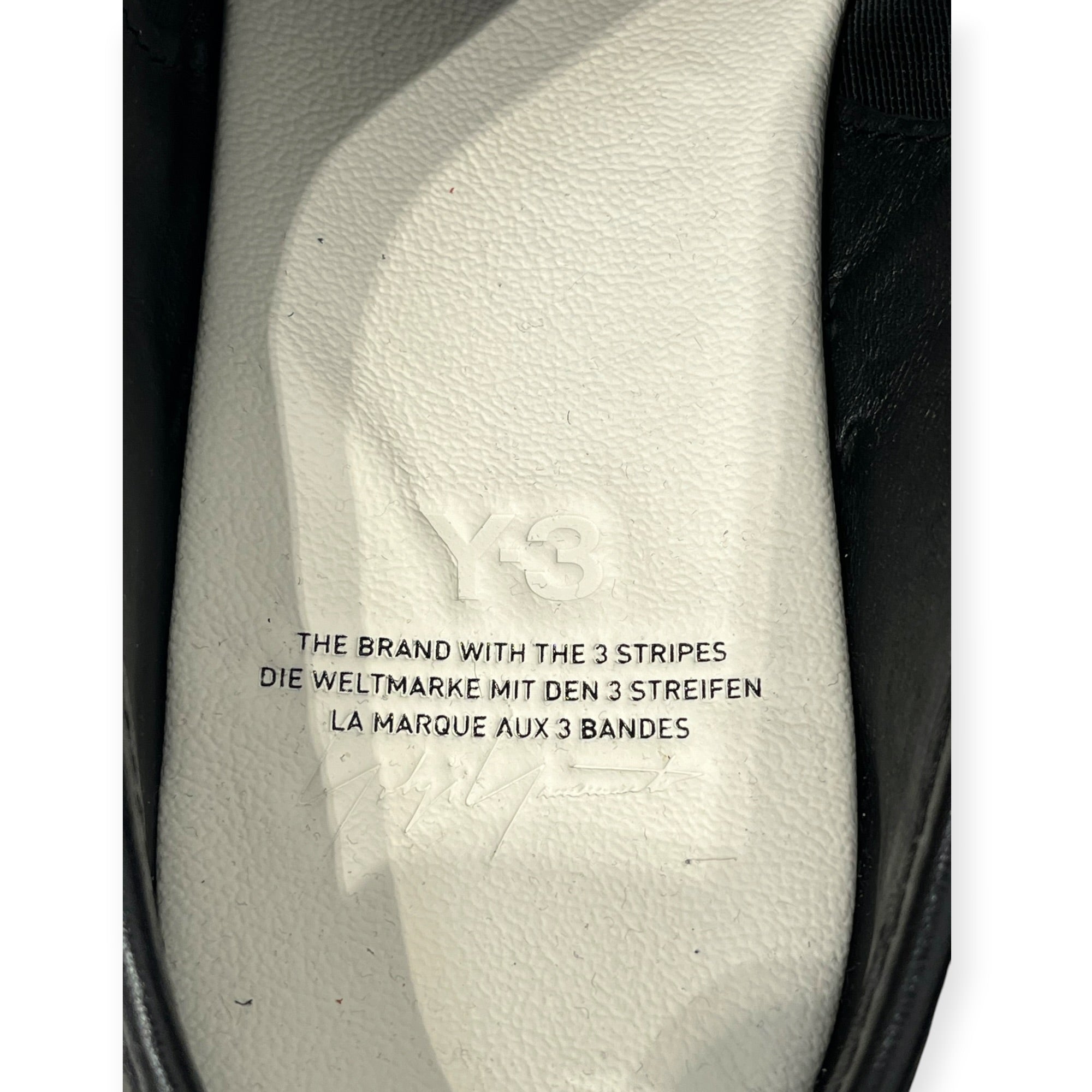 Y-3/Low-Sneakers/US 7.5/Leather/WHT/APX 21T001 7.5 MULE BLACK view 4