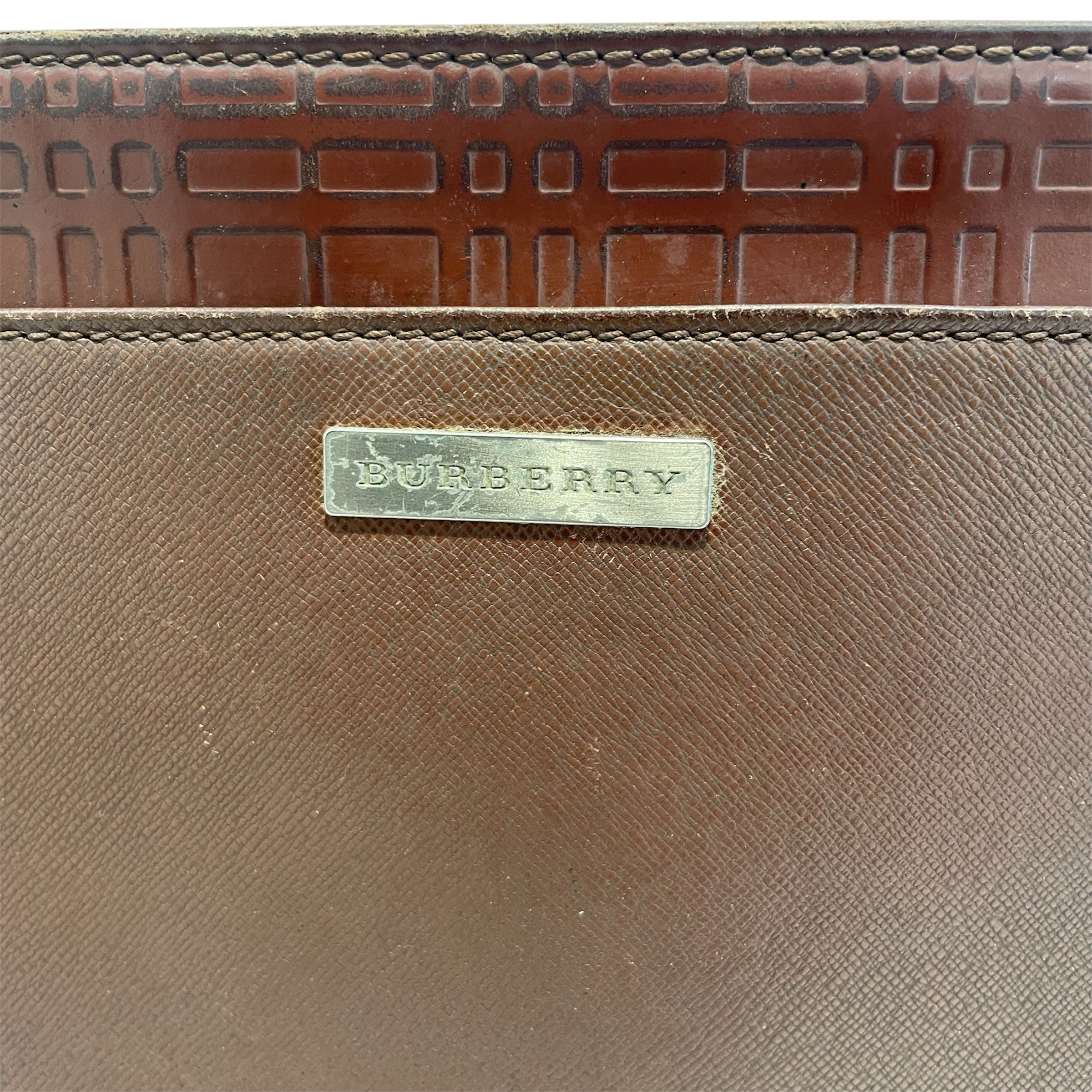 BURBERRY/Clutch Bag/OS/Leather/BRW/SILV HARDWARE/ BRWN view 6