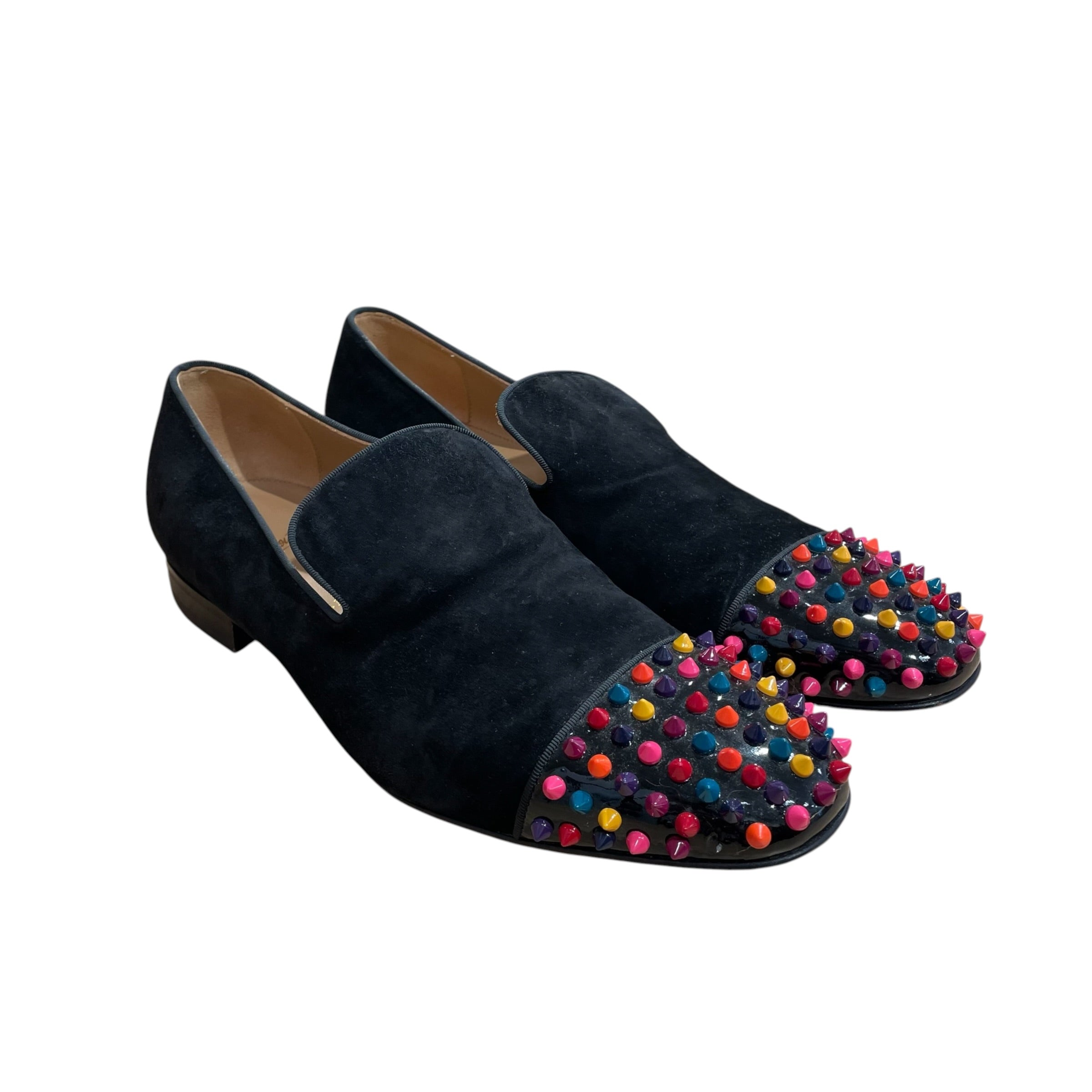 Christian Louboutin/Loafers/US 11.5/BLK/RAINBOW SPIKE view 1