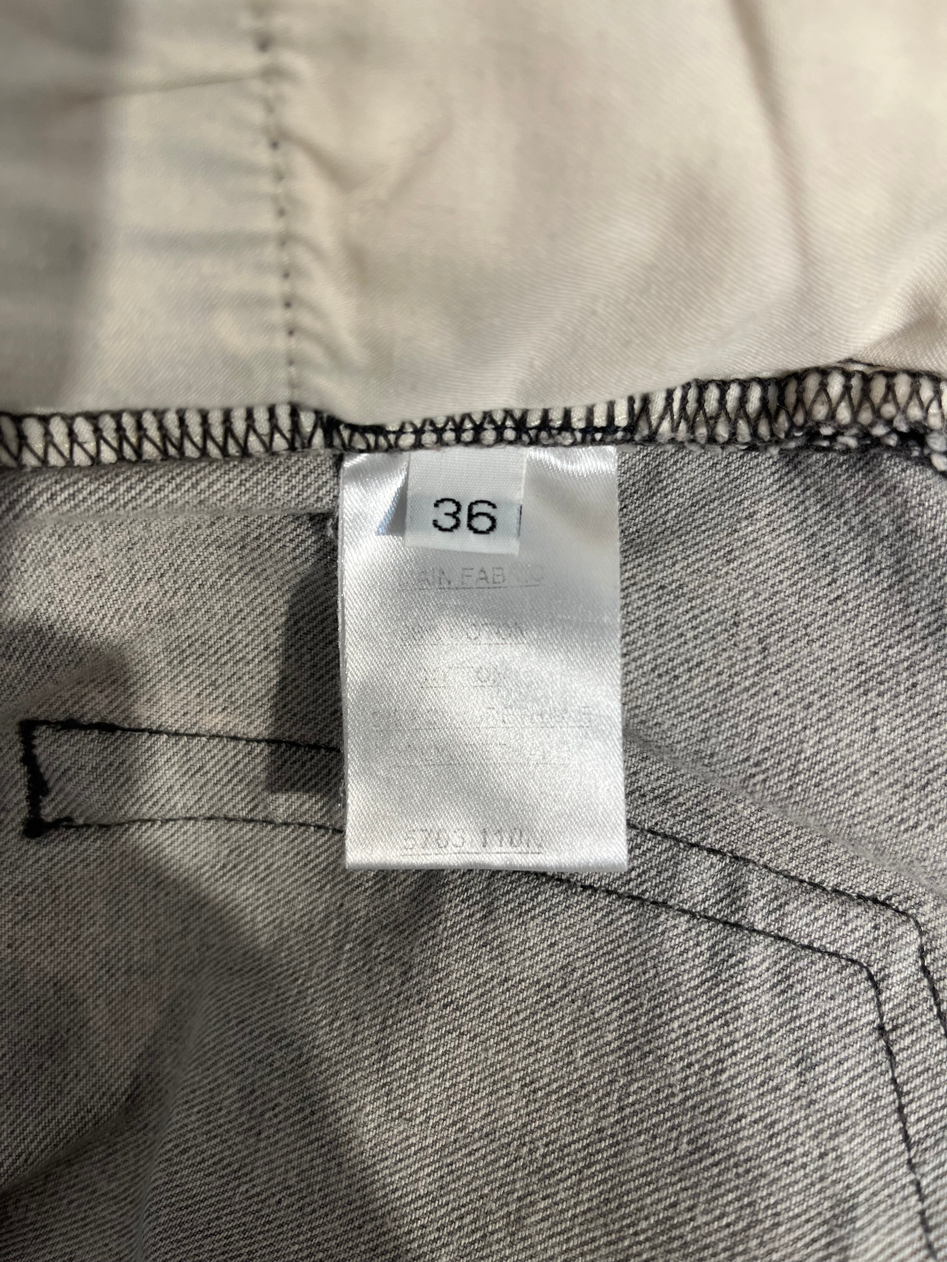 BALMAIN/Skinny Pants/36/Cotton/WHT/grey fading view 4