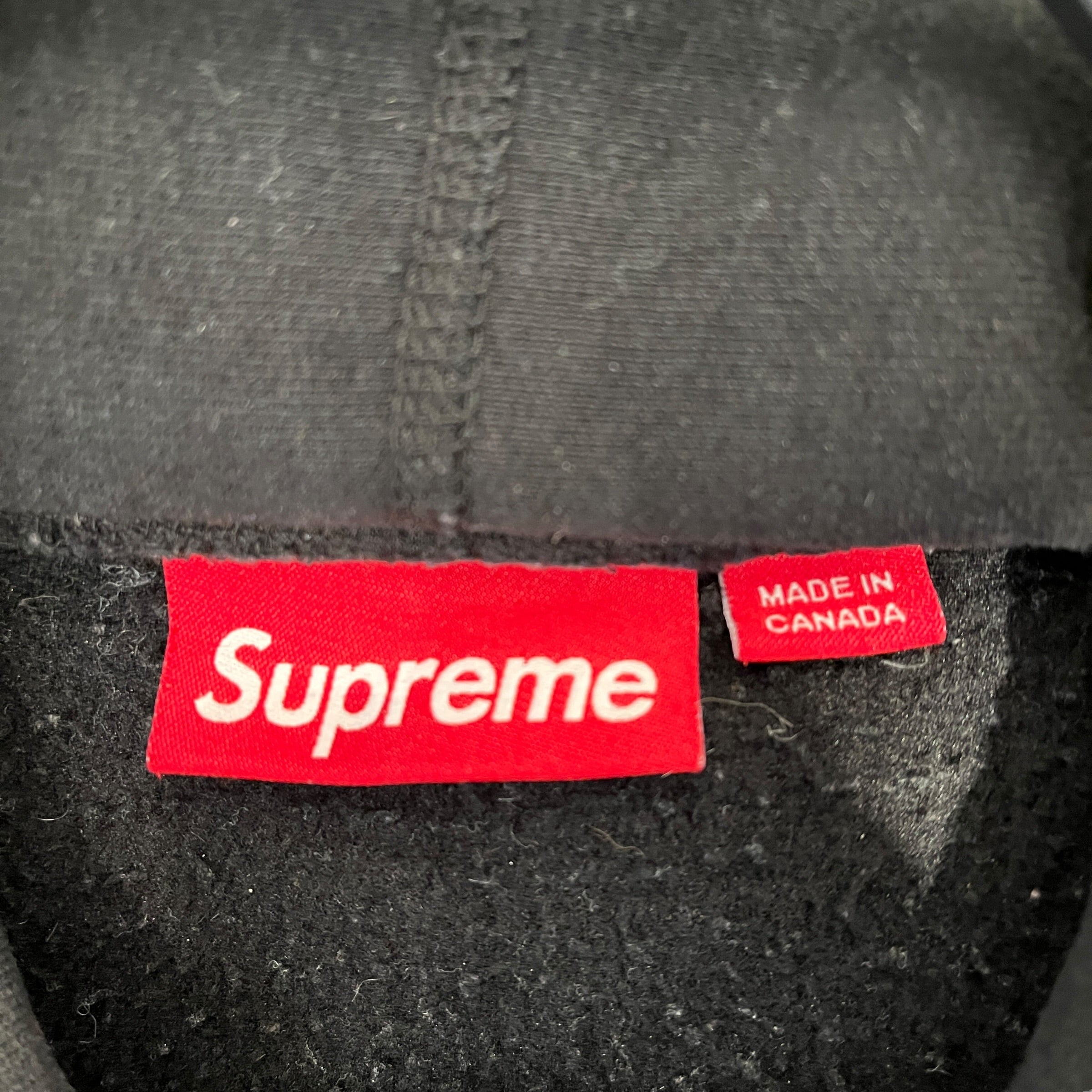 Supreme/Hoodie/XL/Cotton/BLK/supreme cursive white logo view 3