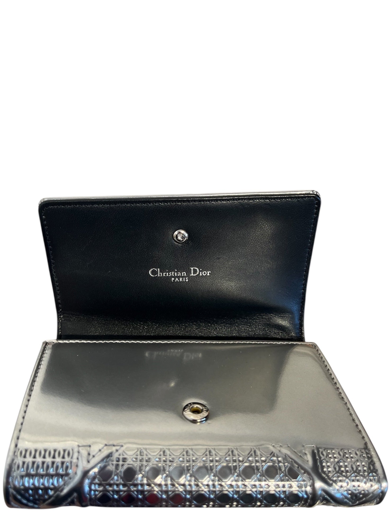 Christian Dior/Trifold Wallet/Leather/SLV/DIORAMA view 3