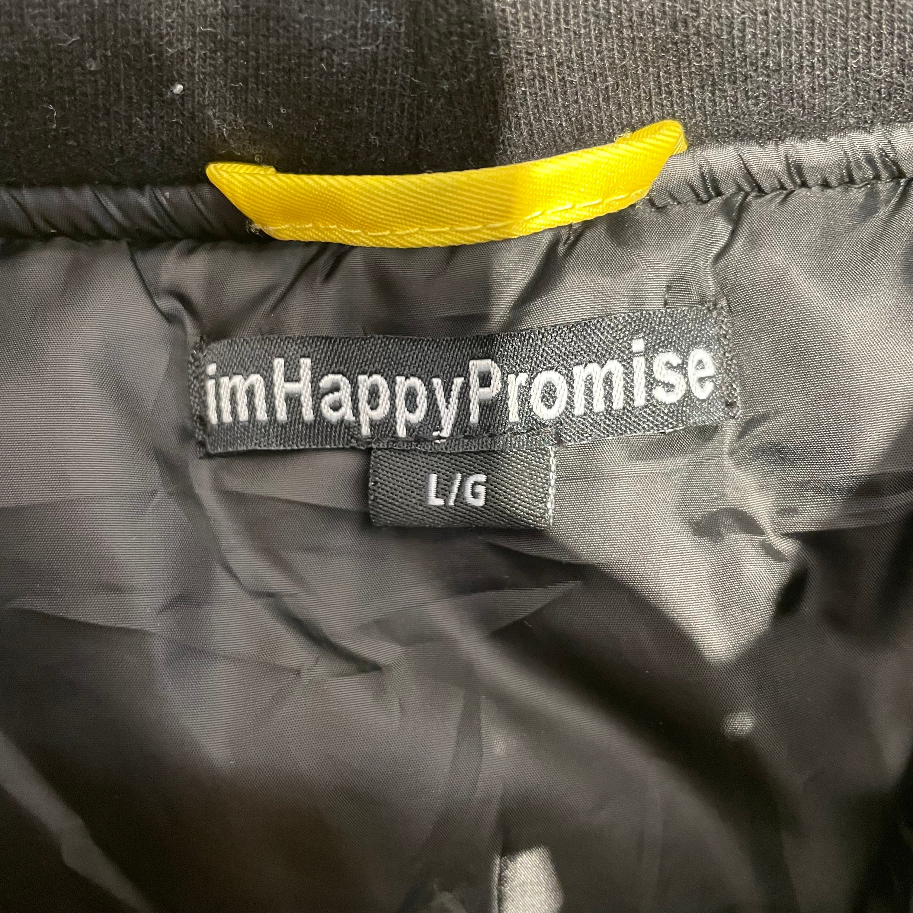 Im Happy I Promise/Puffer Jkt/L/Nylon/YEL/All Over Print/Star Hooded Bomber view 3