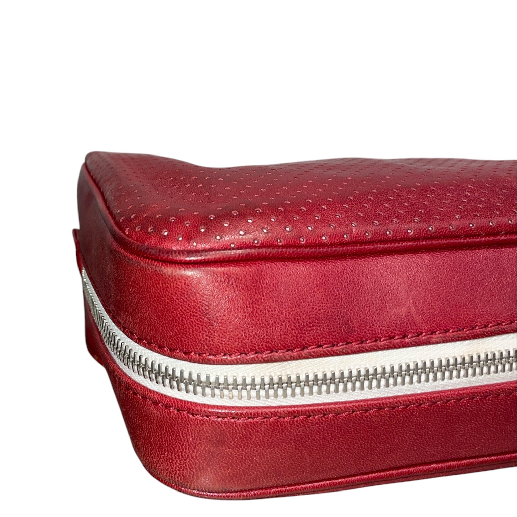CHANEL/Bag/RED/PERFORATED LEATHER FLAP BAG view 4